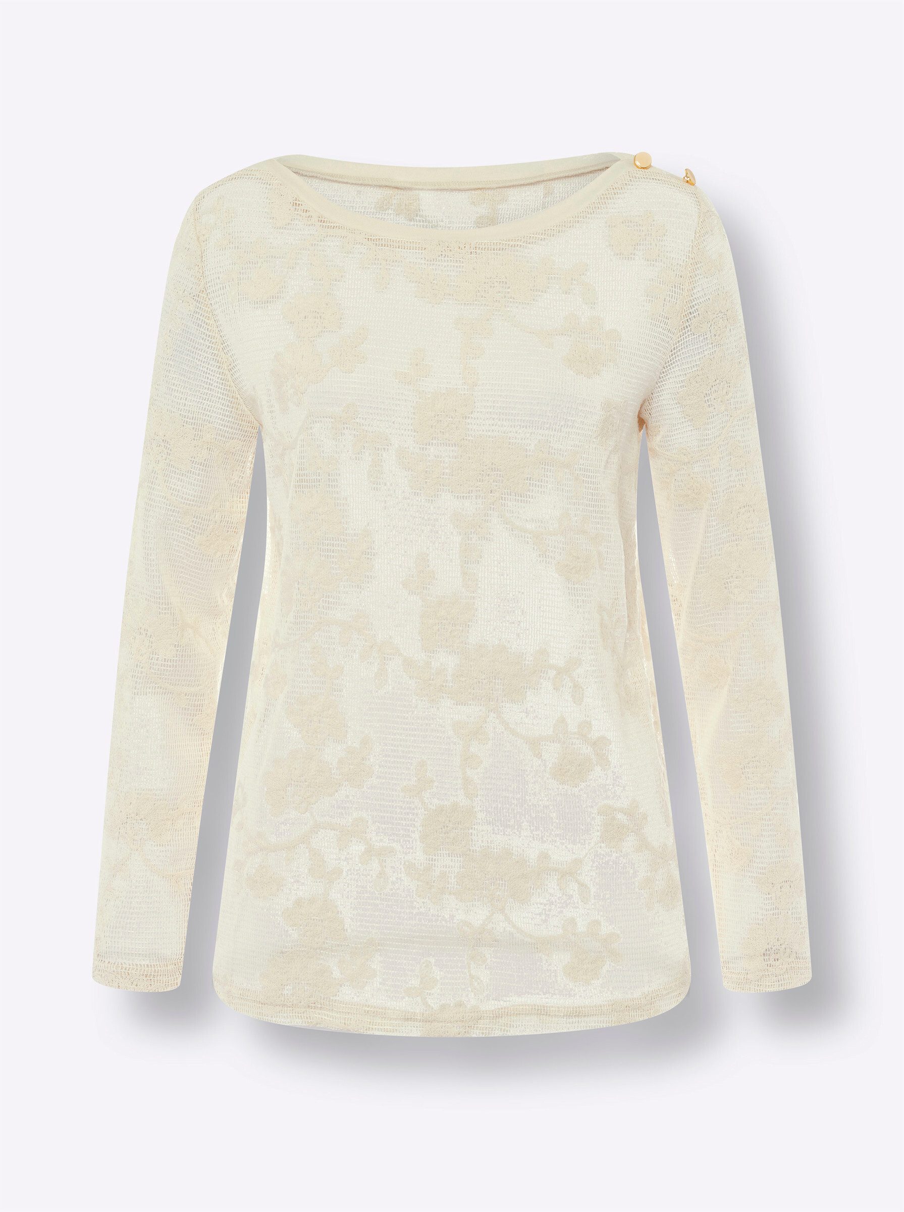 T-Shirt Spitzenshirt Langarm