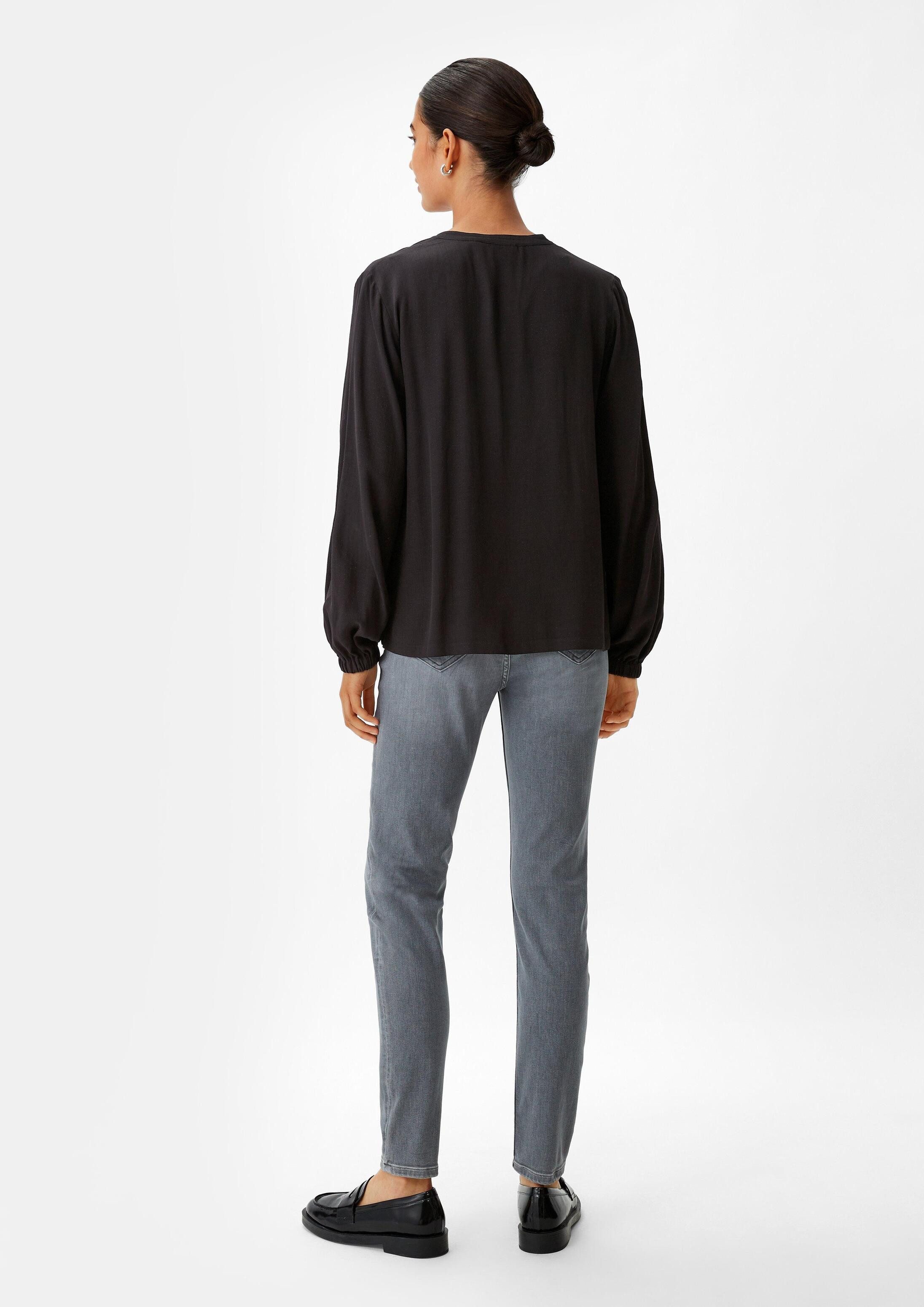 comma Langarmbluse Bluse Bluse aus Viskose