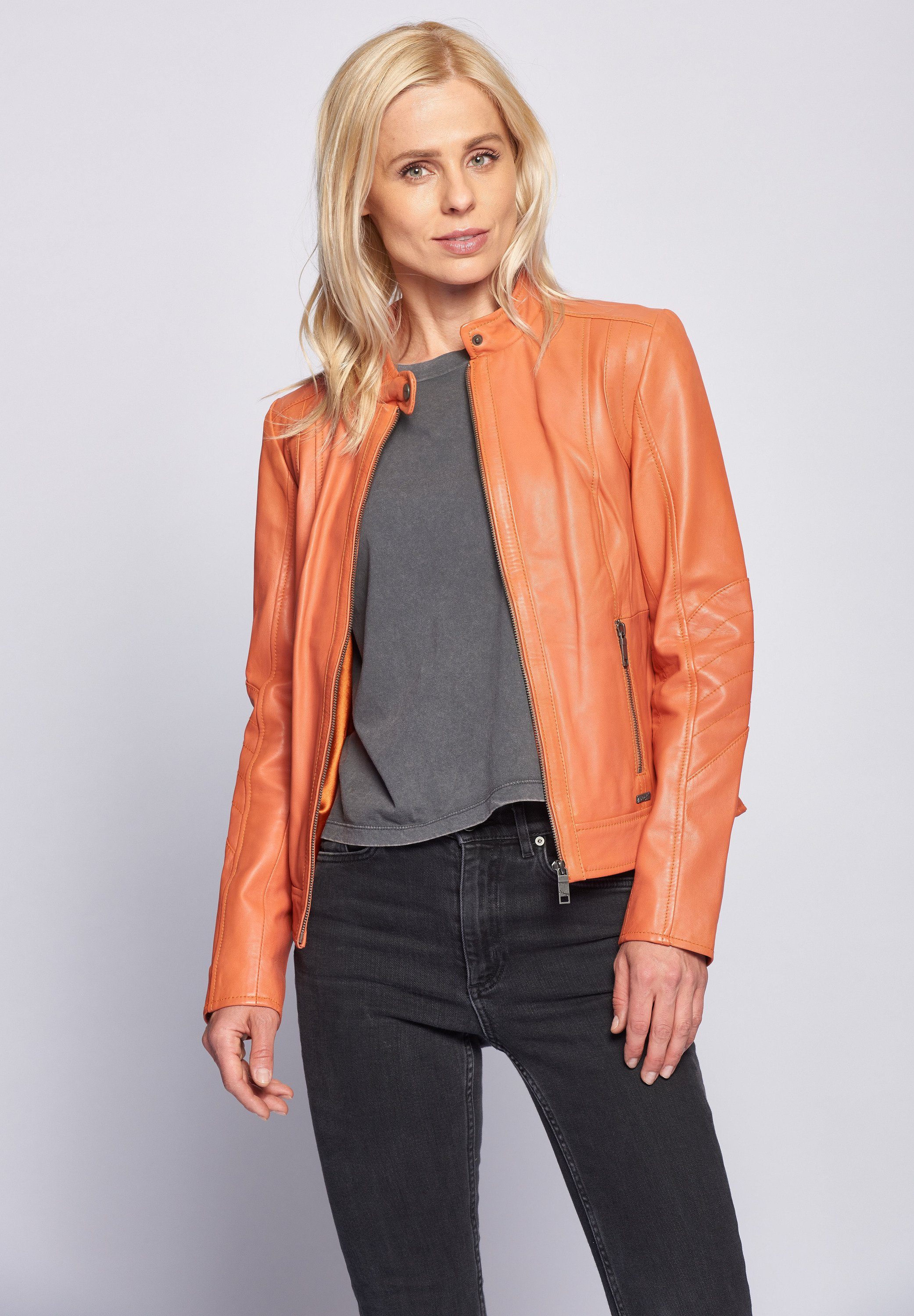 Maze Marcie orange Lederjacke