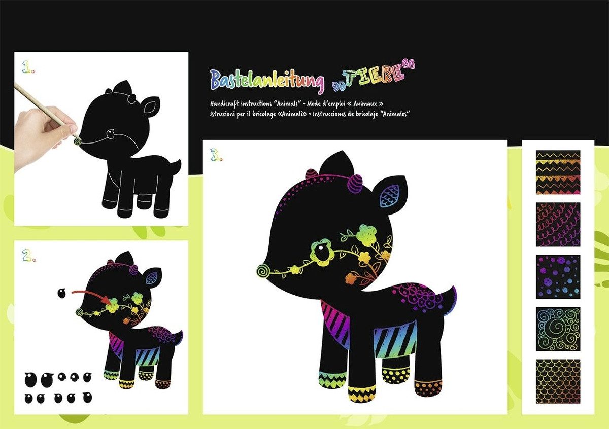 Ursus - Ludwig Bähr Bastelfilz Magische Kratzel-Motive Tiere