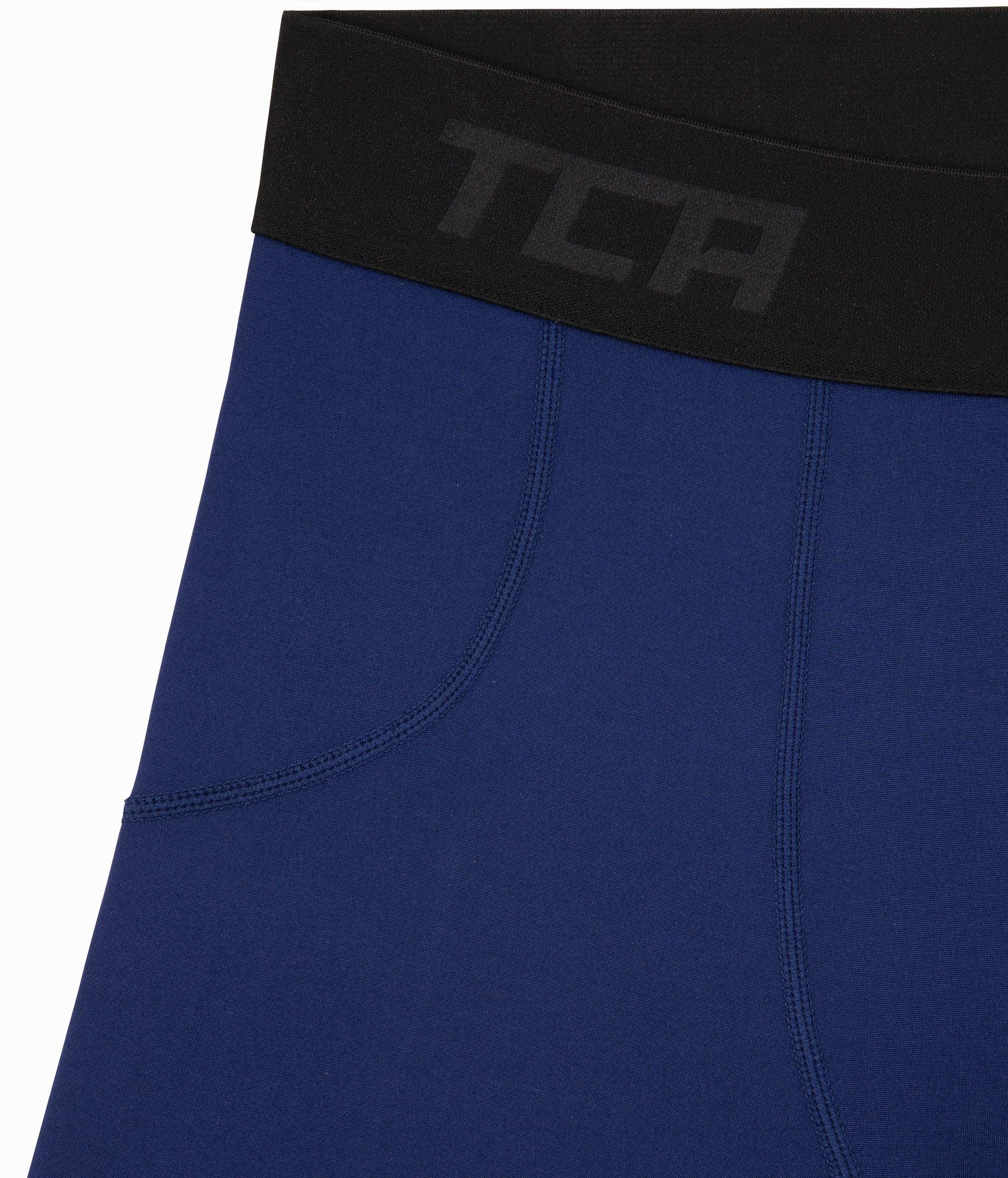 TCA Unterziehshirt TCA Jungen Kompressions SuperThermal Blau/Schwarz Shorts 
