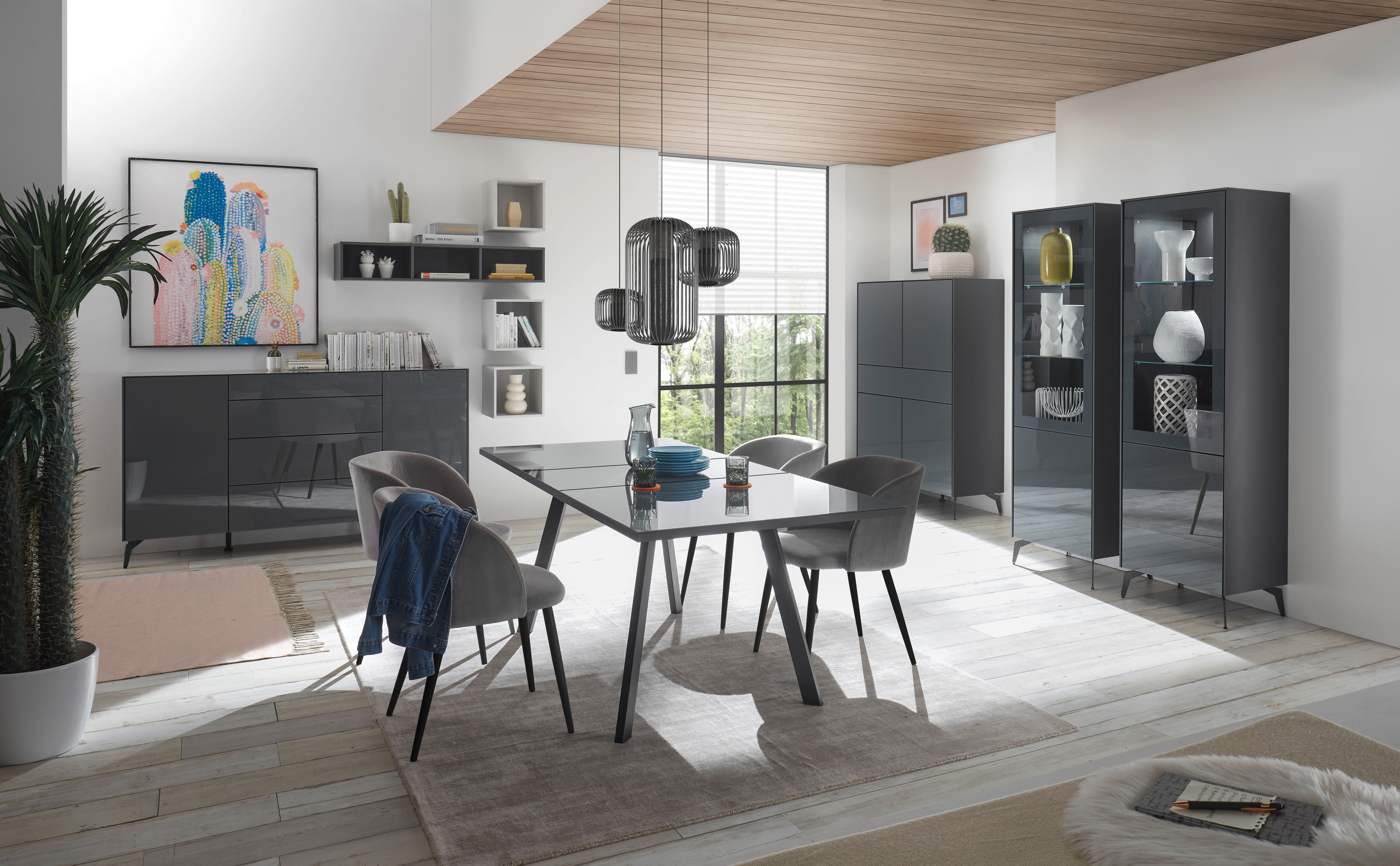 Mäusbacher Kommode Imola (OTTOs Choice), Mäusbacher Kommode mit Glasfront und Glasoberplatte