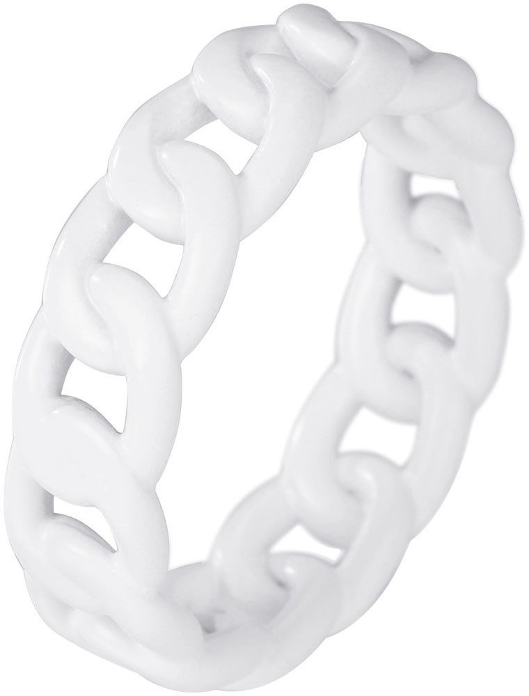 Firetti Fingerring Schmuck Geschenk Edelstahl Ring Damenring Herrenring Panzerkette Color