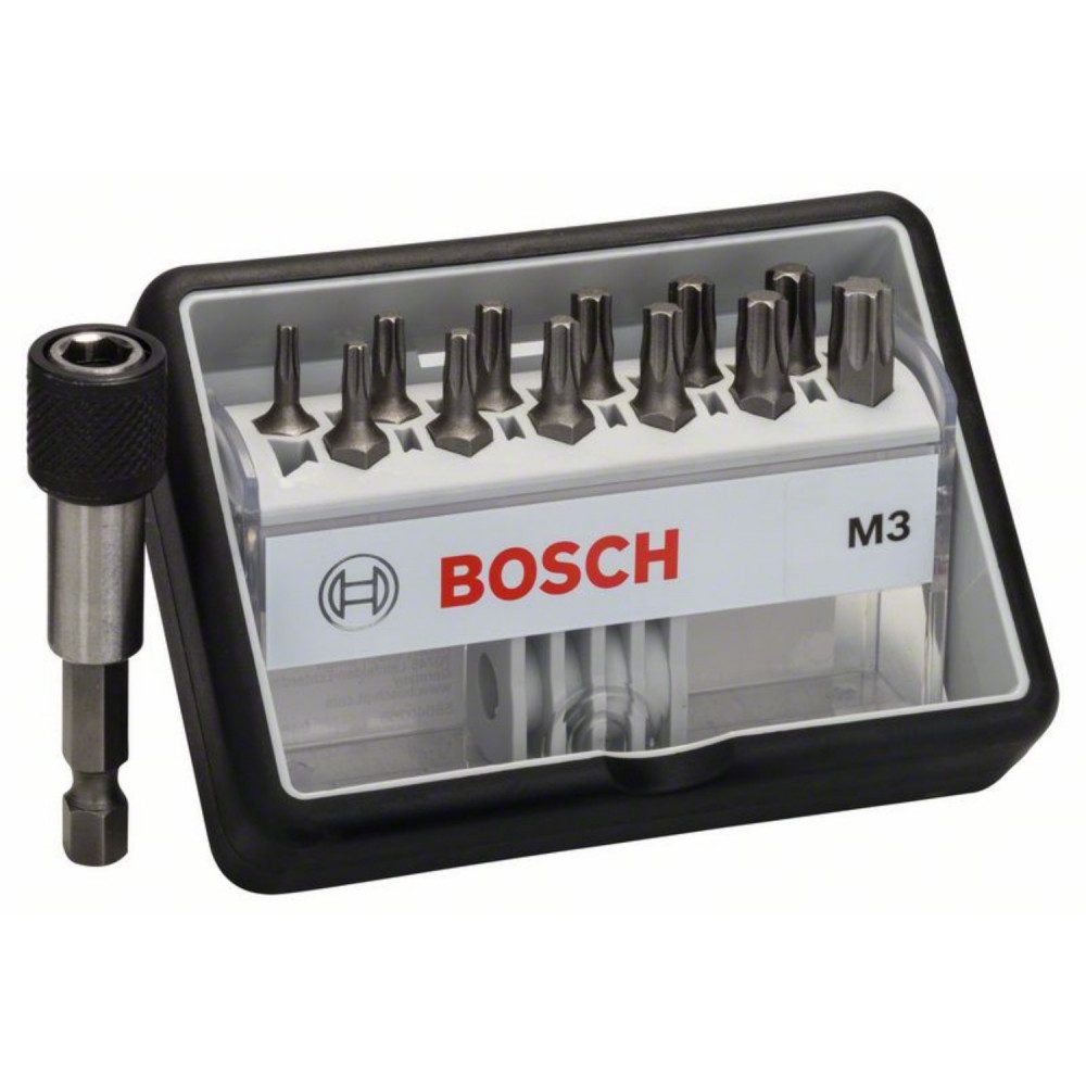 BOSCH Bit- und Steckschlüsselset 2607002565 Robust Line Bit-Set Extra-Hart 12+ Set