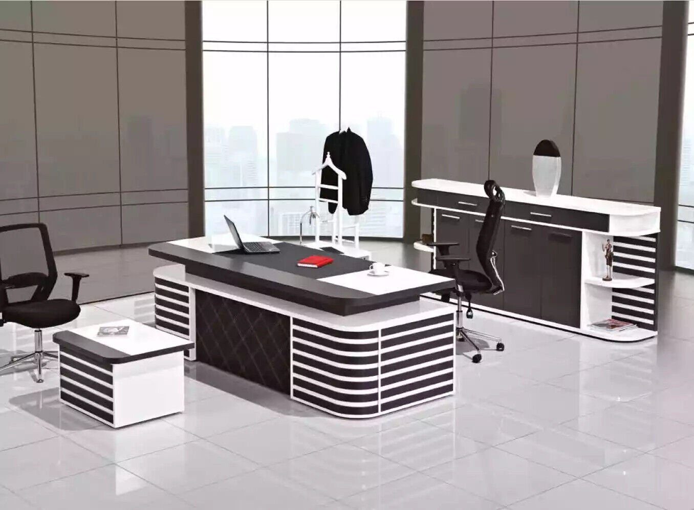 Büromöbel Komplettes JVmoebel Europe Möbel, Made In Eckschreibtisch Moderne Arbeitszimmermöbel Set Weiße Office