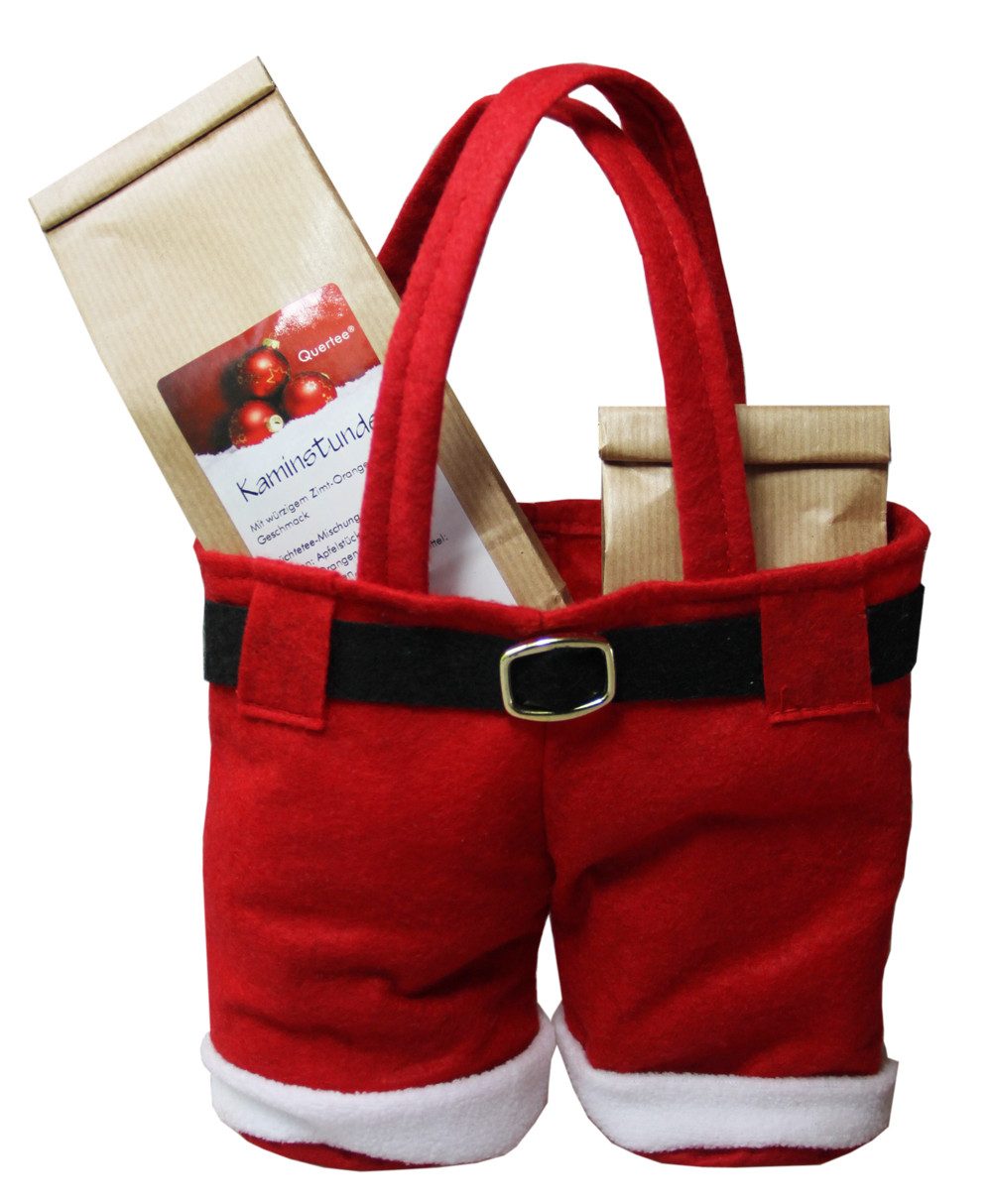 Quertee Tee Tee Weihnachtsgeschenk „Hose vom Weihnachtsmann“ – 2 x 100 g loser Tee