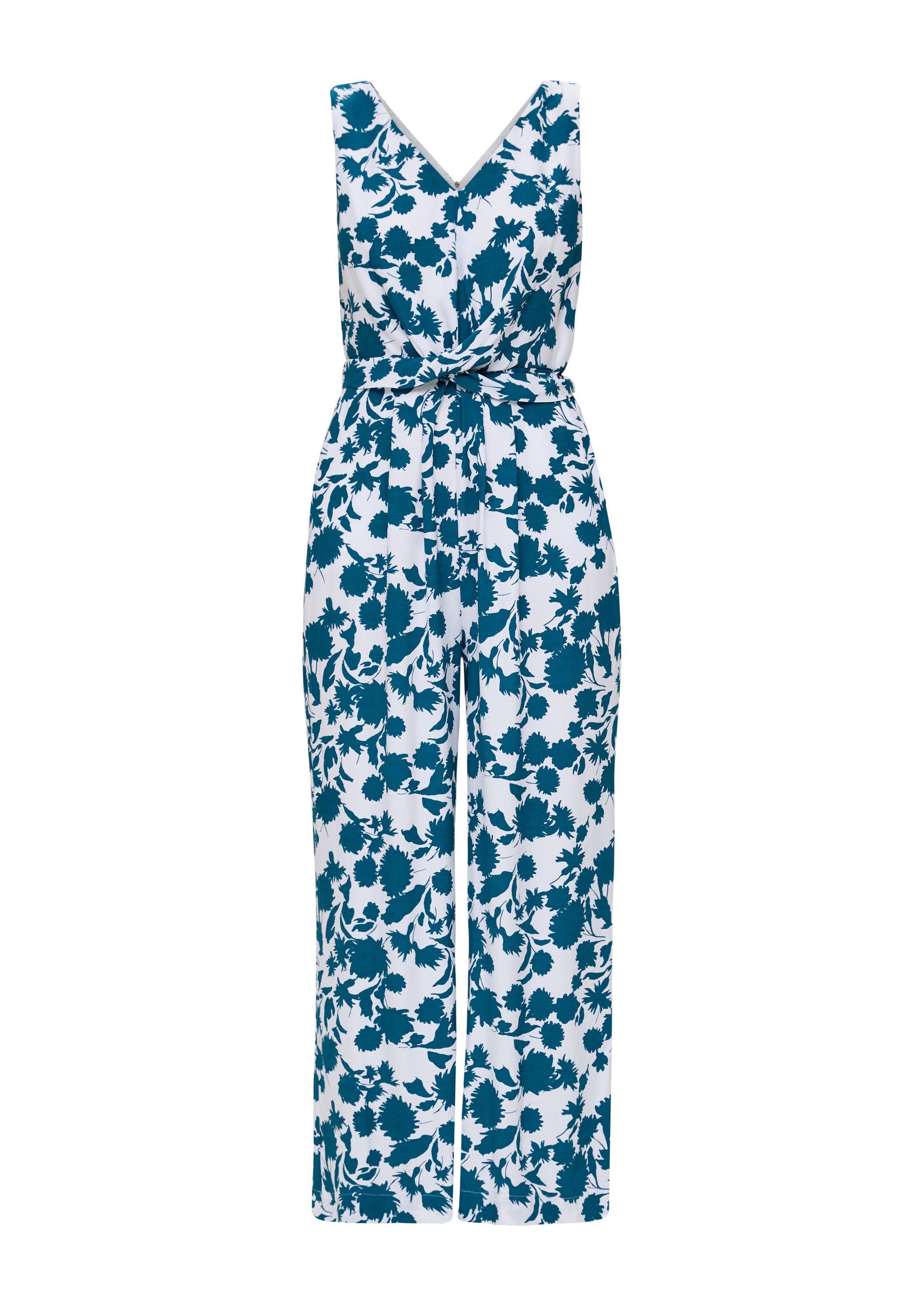 s.Oliver Jumpsuit Overall Viskose-Jumpsuit mit Taillengürtel