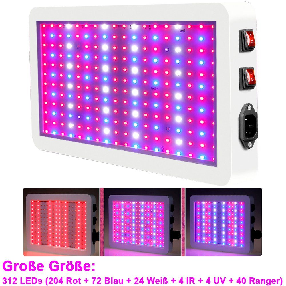 Rosnek Pflanzenlampe 216/312 LEDs,Vollspektrum,für Zimmerpflanzen Gemüse günstig online kaufen
