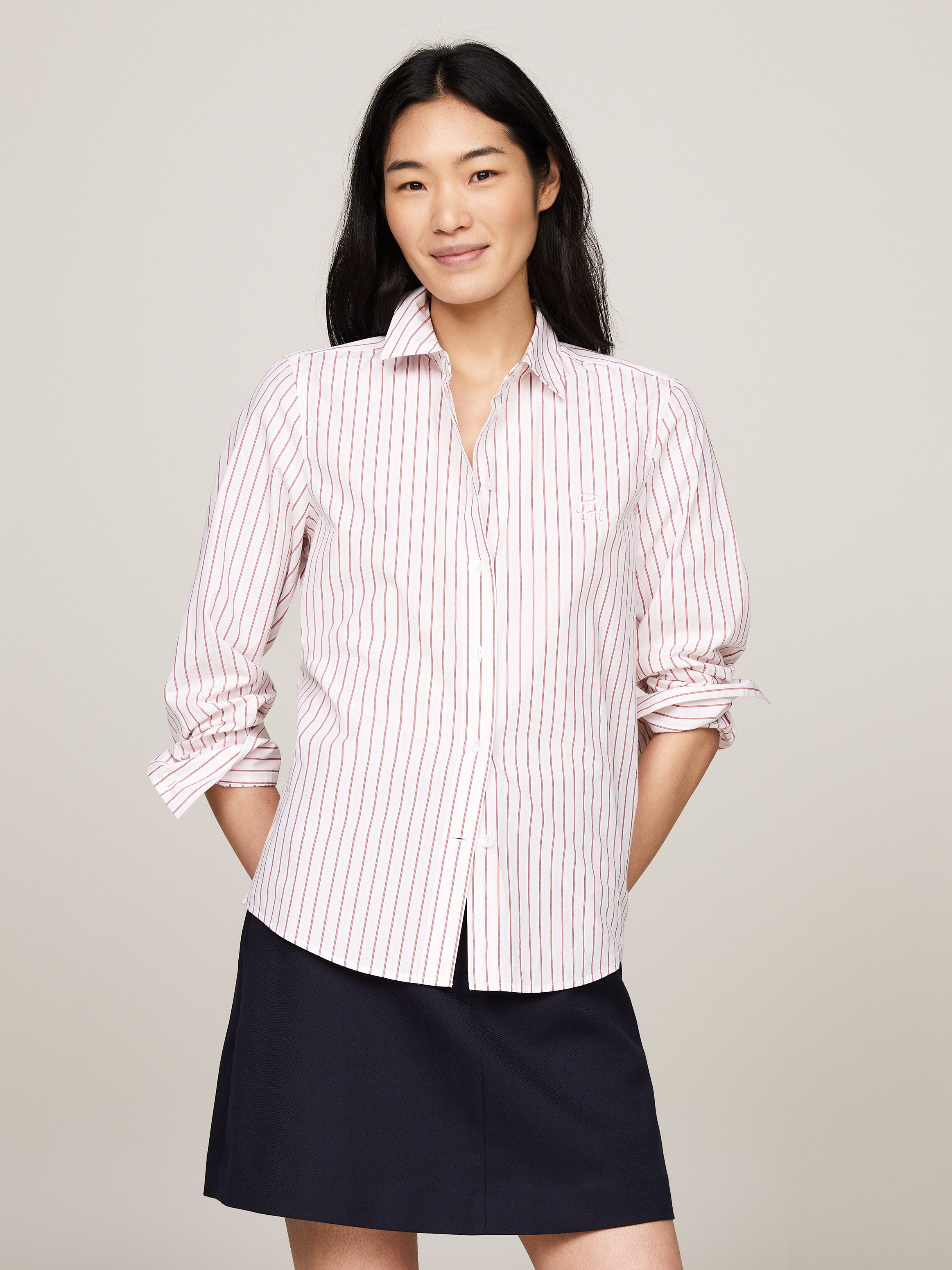 Tommy Hilfiger Hemdbluse STRIPE REGULAR SHIRT günstig online kaufen