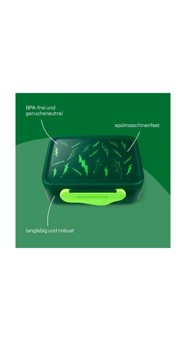 ergobag Lunchbox Brotdose, Kunststoff, (Brotdose, 1-tlg., 1x Brotdose), spülmaschinengeeignet bis 45 Grad, Handwäsche empfohlen