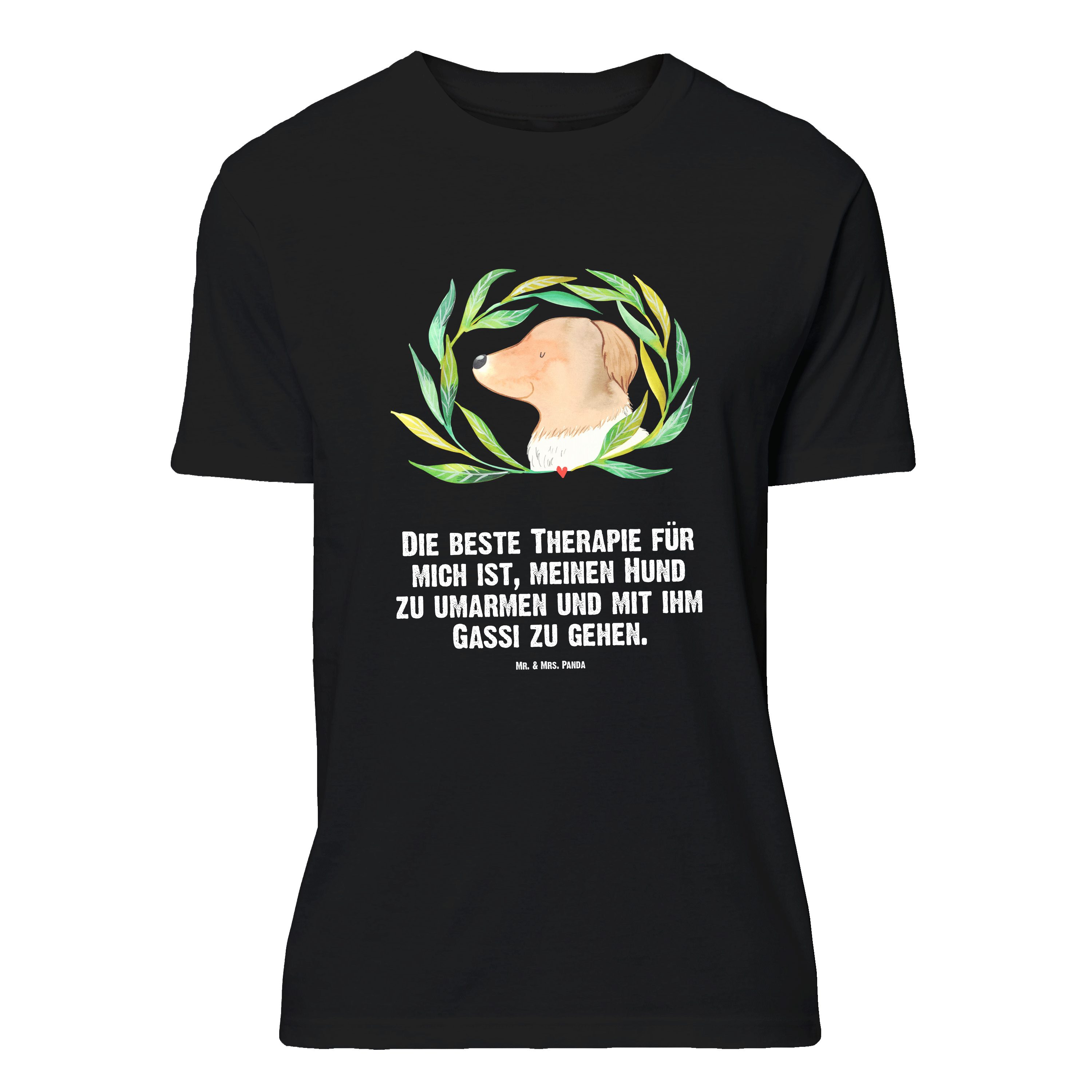 Panda Gebur Ranke T-Shirt T-Shirt, - & Geschenk, (1-tlg) Schwarz Mrs. - Shirt, Hund Hundebesitzer, Mr.