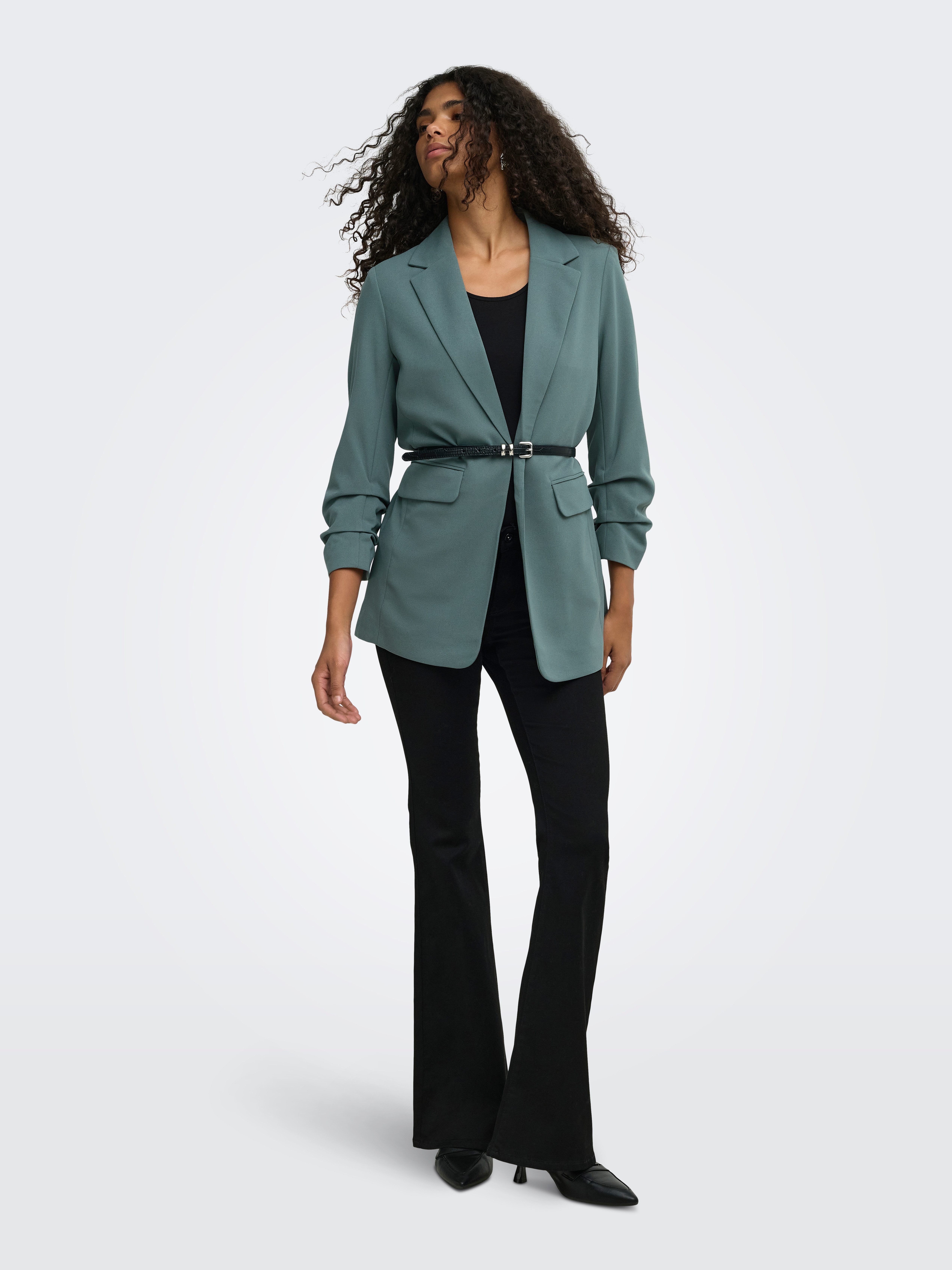 ONLY Longblazer ONLKALINA 3/4 OPEN BLAZER CC TLR Materialmix, loose fit – Bild 4 von 5