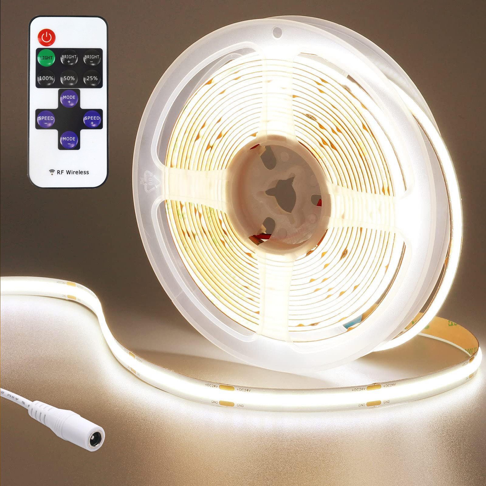 Qualra LED Stripe 3000-6000K 5M COB LED Strip CRI 93 LED Streifen Licht Fle günstig online kaufen