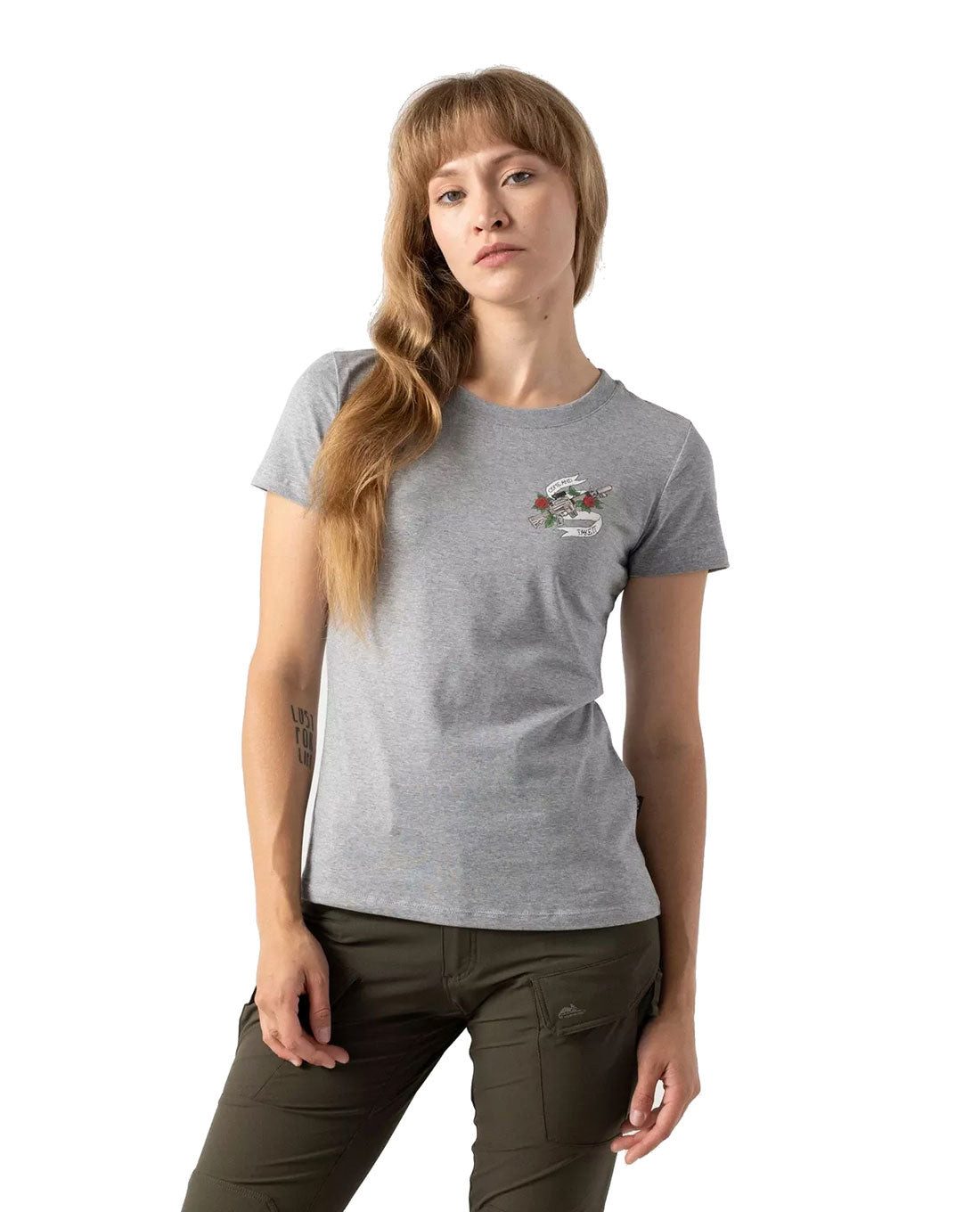 Helikon-Tex T-Shirt Women's T-Shirt Slim (Come and take it) - Mid Grey Melange