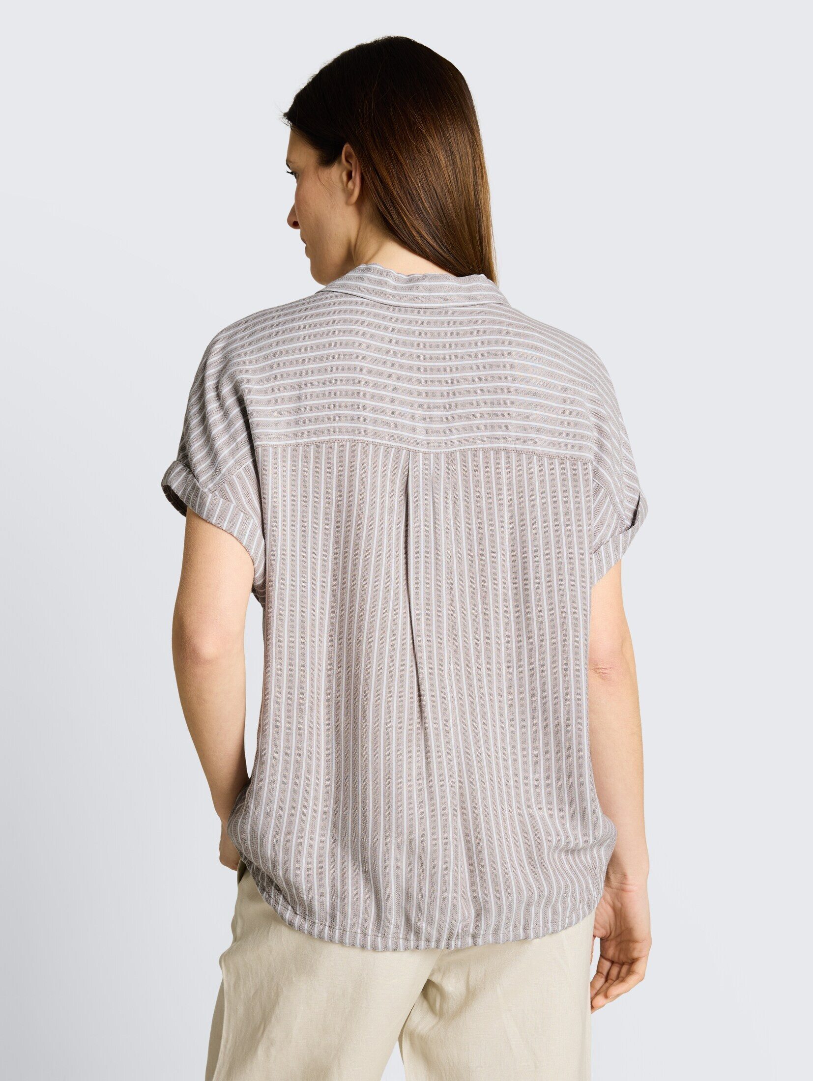 TOM TAILOR Kurzarmbluse Blusen & Shirts Loose Fit Bluse mit Streifenmuster