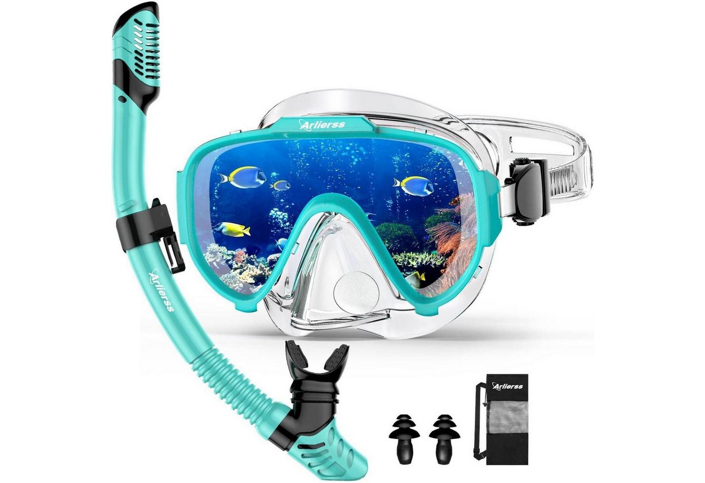 LuxusKollektion Schnorchel Schnorchelset Erwachsene, Anti-Fog Taucherbrille, Trocken Schnorchel