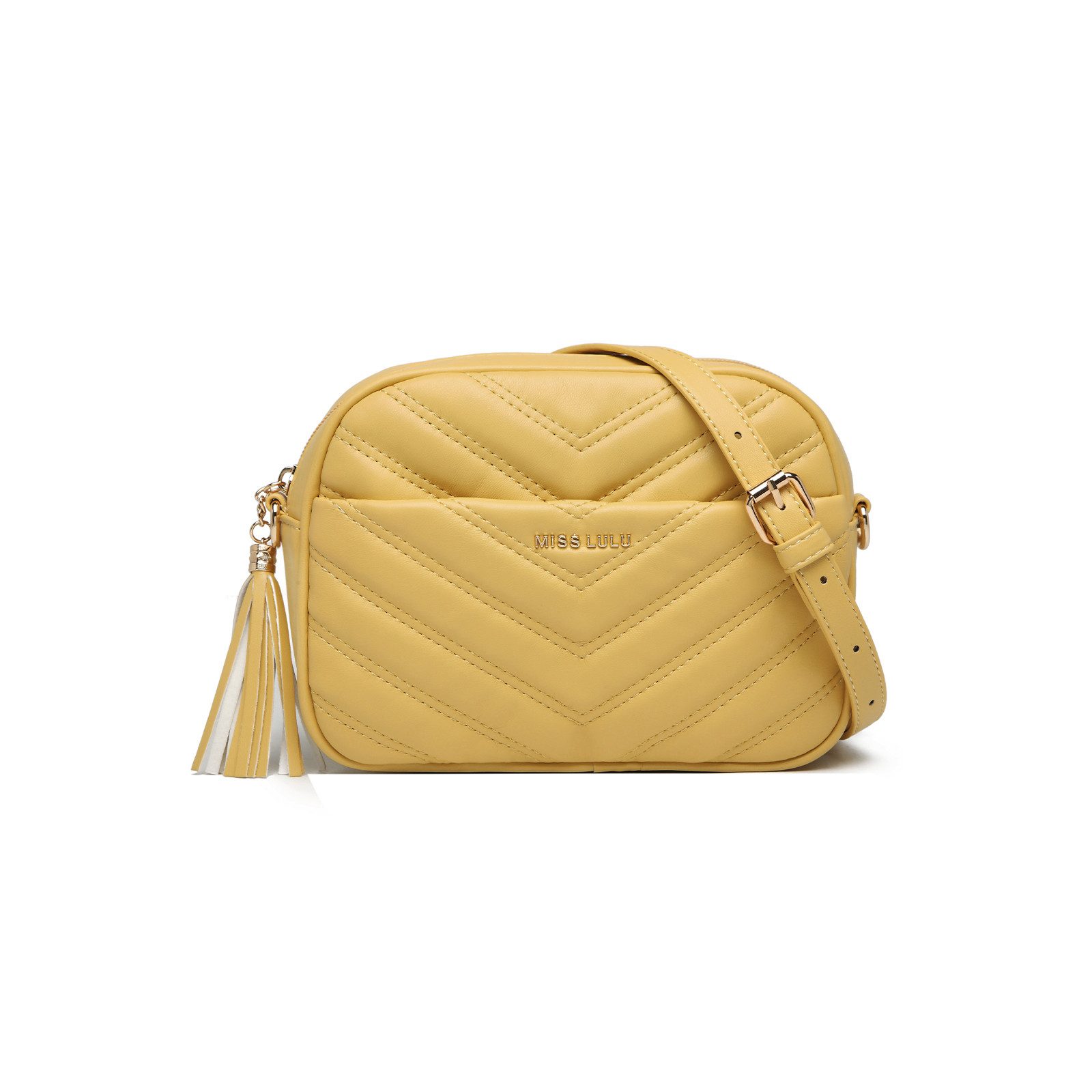 Miss Lulu Schultertasche Umhängetasche Damen mit Goldener Hardware – Mittelgroße Crossbody Bag