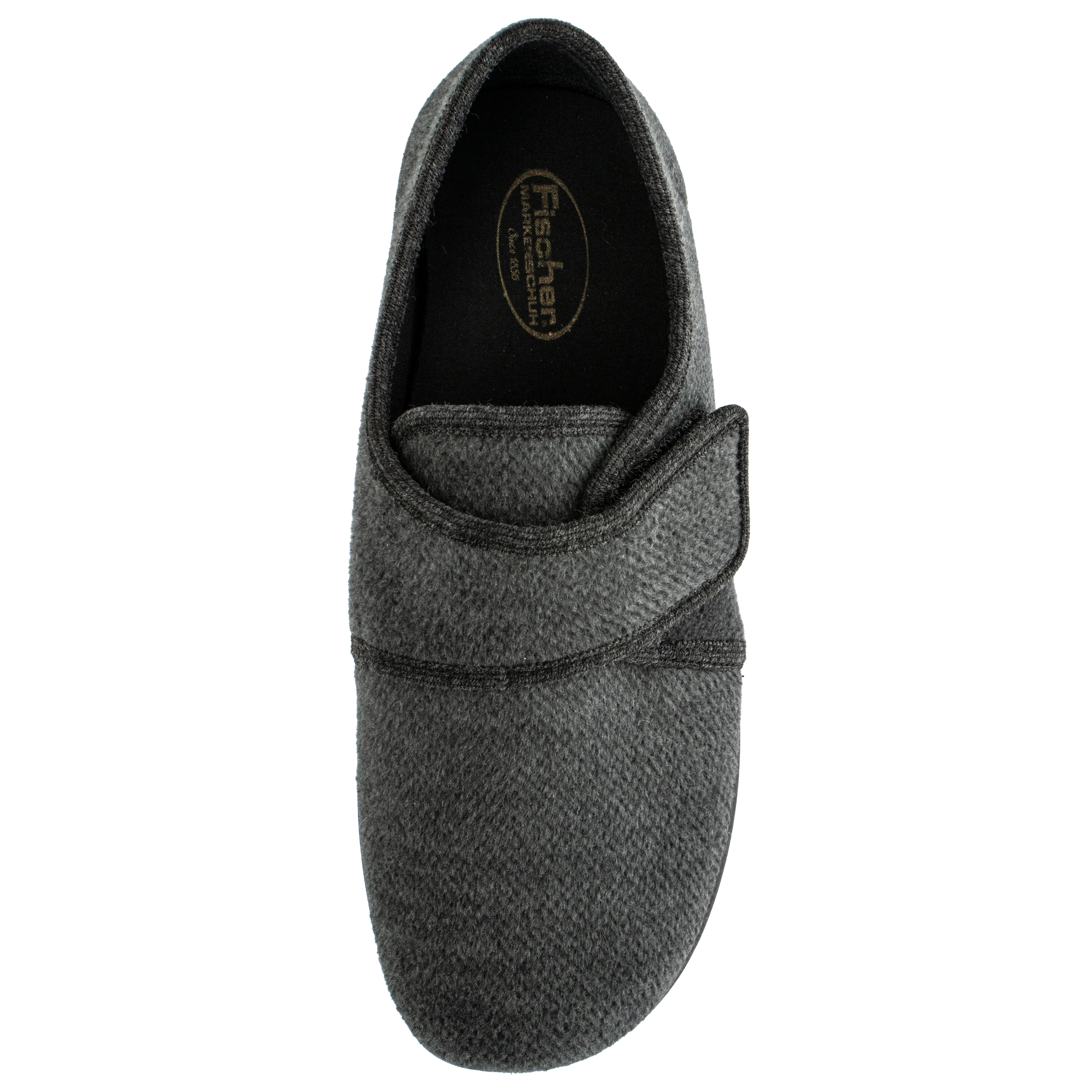 Fischer-Markenschuh Cornelius Hausschuh aus Baumwolle mit Stretch, Weite L, Einlegesohle herausnehmbar