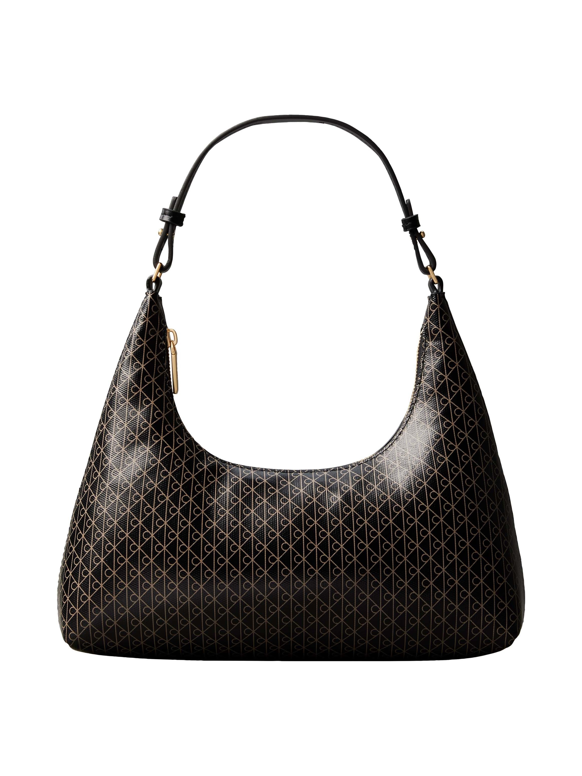 Calvin Klein Schultertasche AOP SHOULDER BAG, Henkeltasche, Handtasche, Umhängetasche mit CK-Monogramm-Print