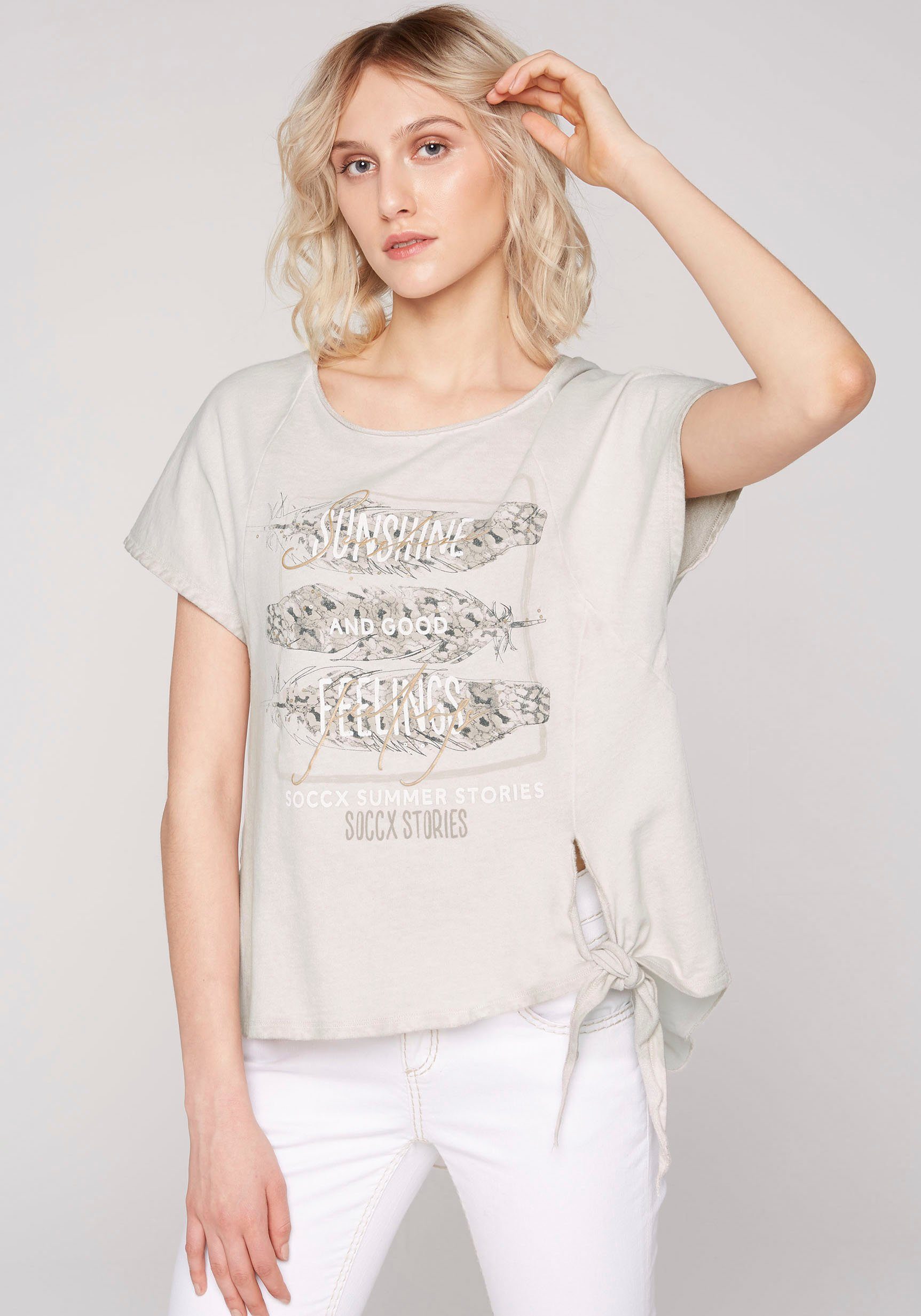 SOCCX T-Shirt mit Knotendetail am Saum online kaufen | OTTO