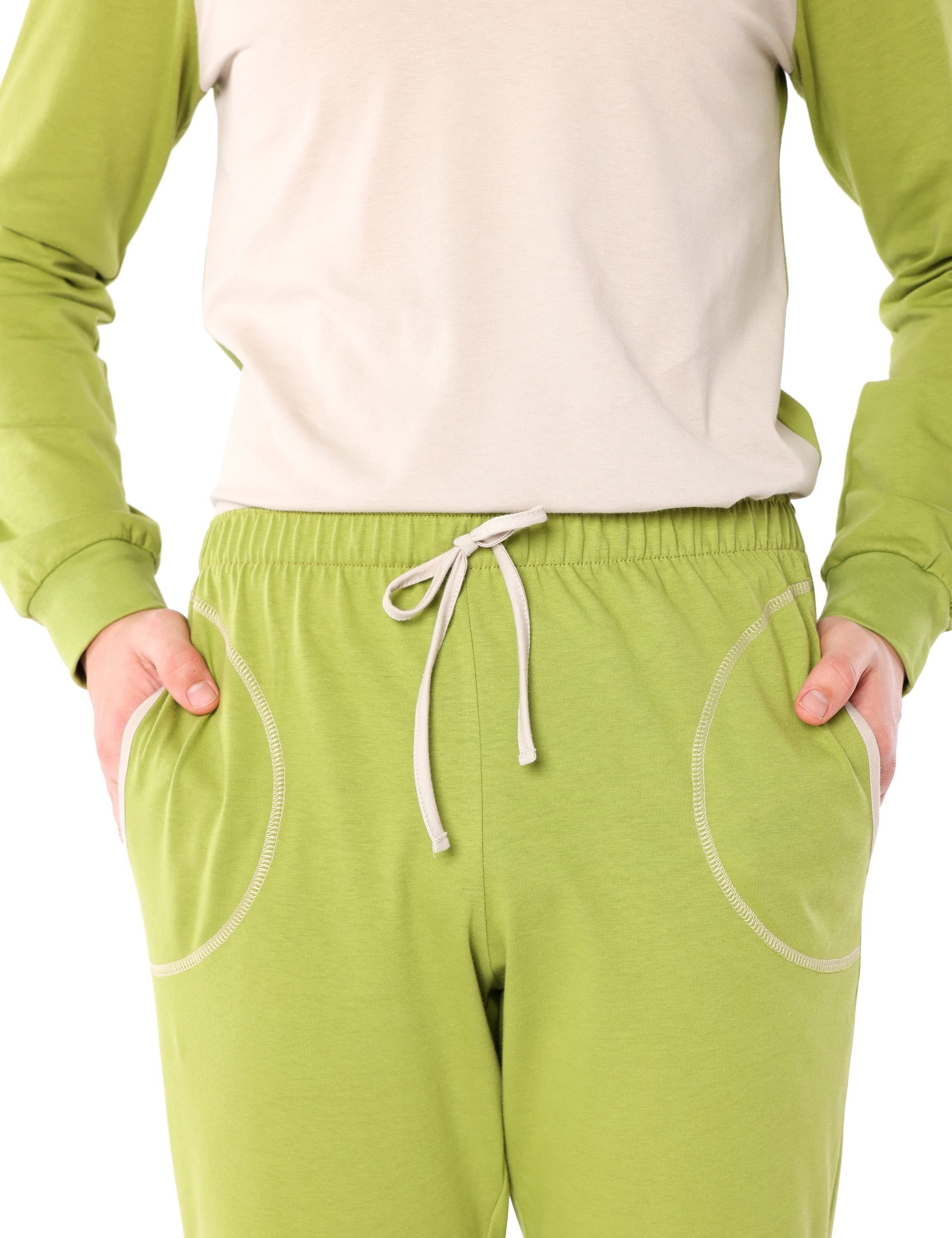 Schlafanzug Schlafanzug Tierkostüm Grün mit Kapuze Mädchen LA40-237 Baumwolle aus Ladeheid Dino ohne