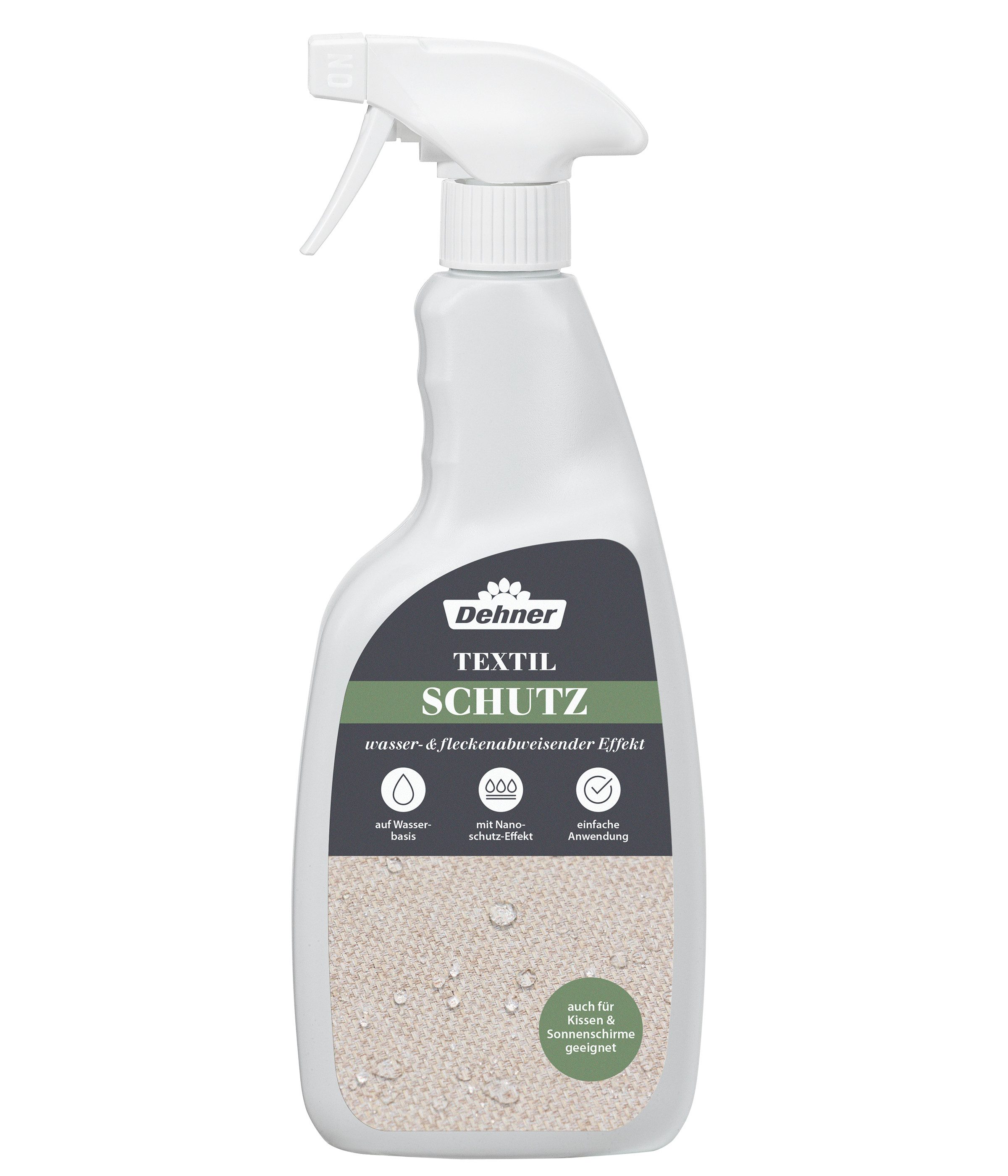 Dehner Textil-Schutz, Pflege für Kissen / Polster / Schirme aus Stoff, 750 ml Möbelpflegeöl-Set, wasserabweisenden Effekt durch Nano-Schutz-Technologie