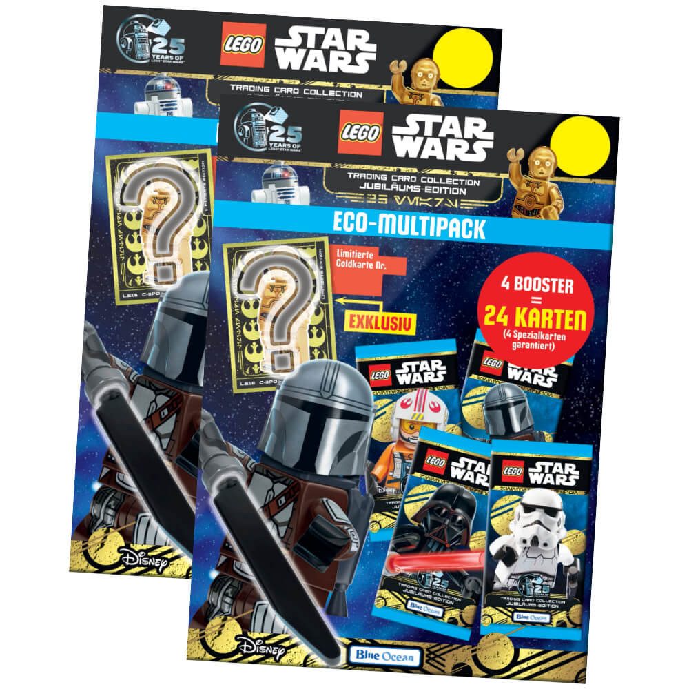 Blue Ocean Sammelkarte Lego Star Wars Karten Trading Cards Serie 5 - Jubiläum Sammelkarten, Lego Star Wars Sammelkarten - 2 Multipack