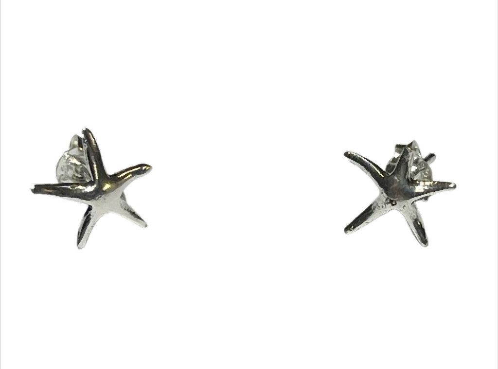 Paar Ohrstecker „OceanSpirit“ Ohrstecker Seestern – 925er Silber – 10 x 12 mm