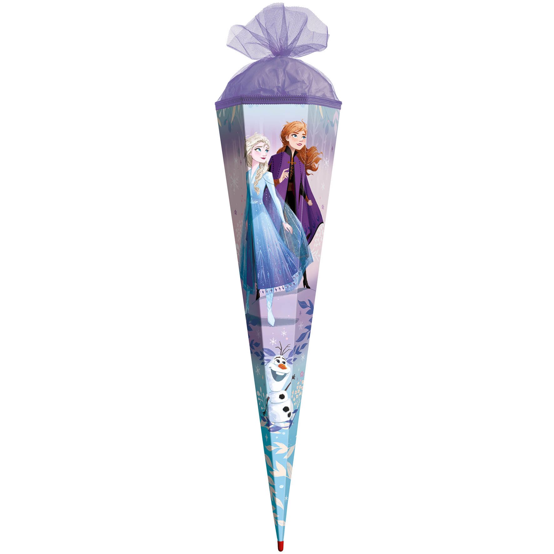 Roth Terminkalender Roth Schultüte 100cm Disney Frozen eckig Tüllverschluss Rot(h)-Spitze