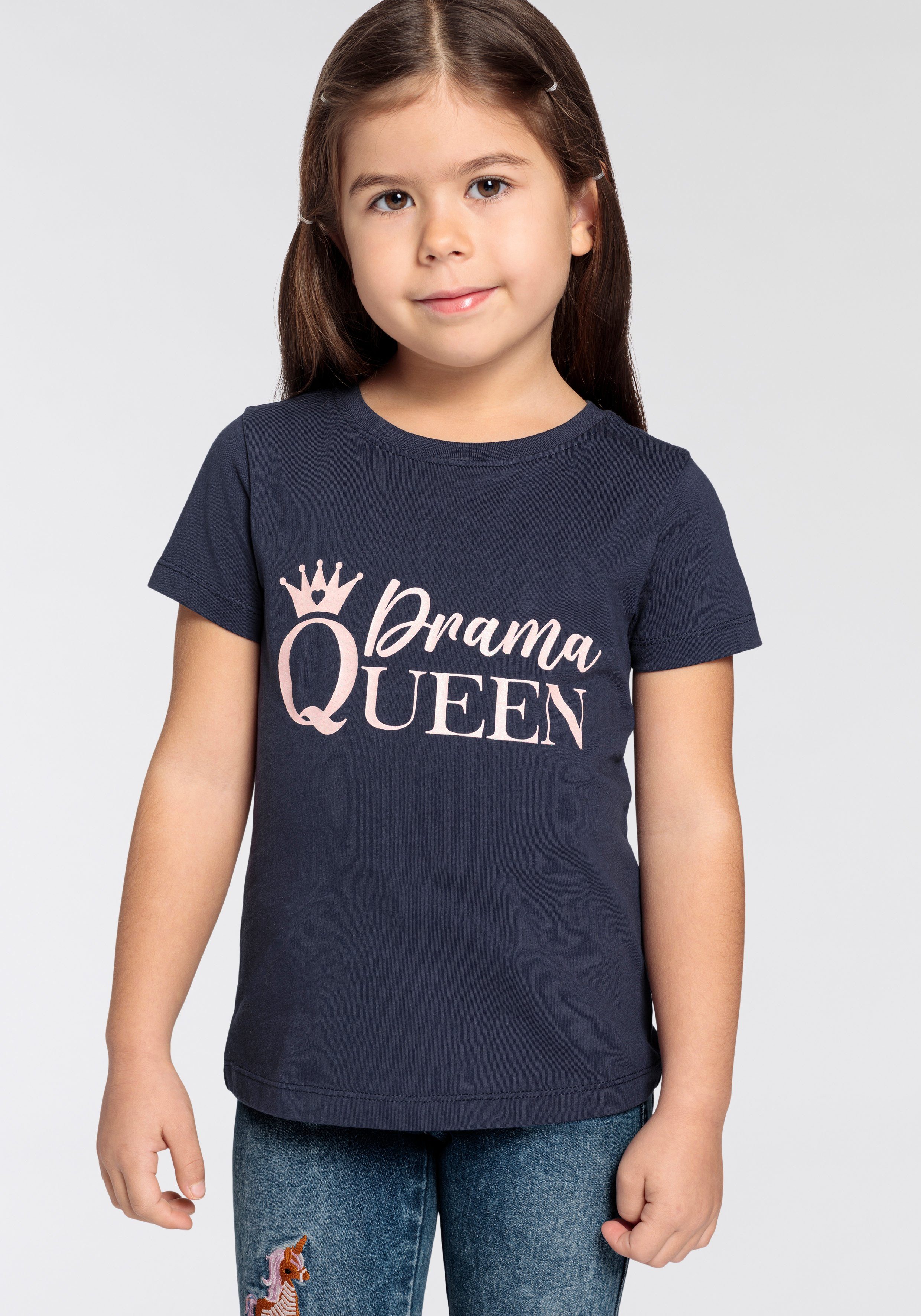 KIDSWORLD T-Shirt Sprücheshirt für kleine Mädchen, DRAMA QUEEN