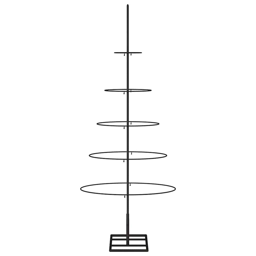 vidaXL Künstlicher Weihnachtsbaum Metall-Weihnachtsbaum für Dekorationen Schwarz 125 cm – Bild 4 von 5