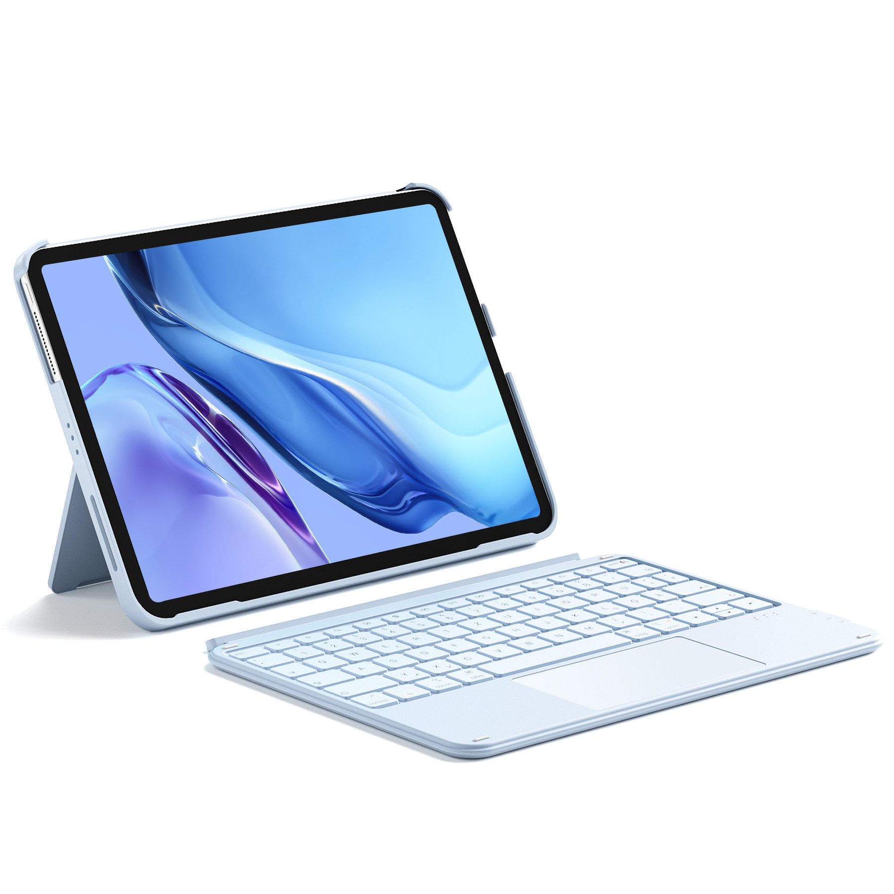 Inateck für iPad 11 Gen A16, 11 Zoll iPad Air M3 7/6/5/4, iPad 10, iPad Pro iPad-Tastatur (Ultraleichte, Abnehmbare Tastatur mit Touchpad, Tragbar)