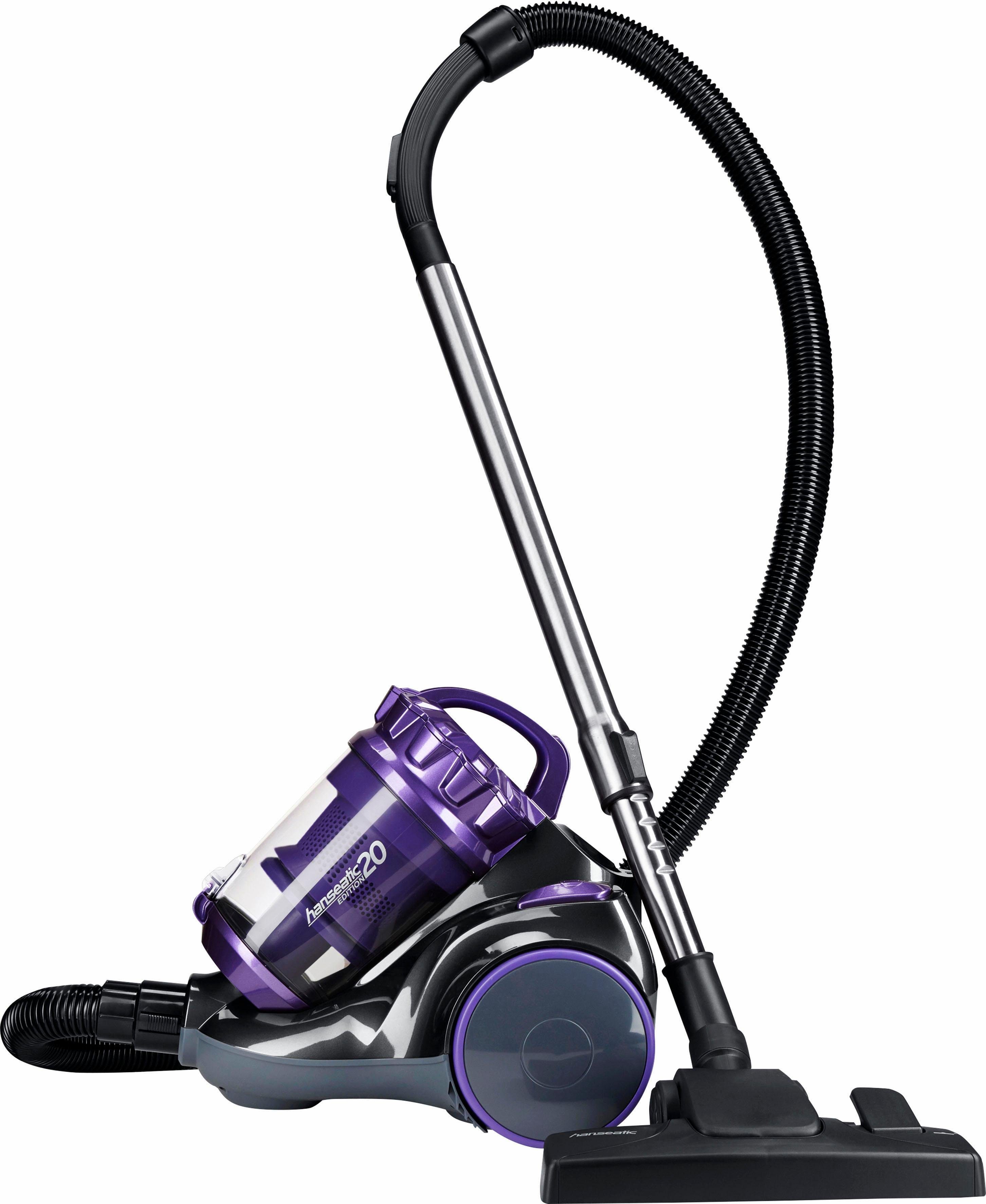 Hanseatic Bodenstaubsauger Edition 20-CJ132WT-060, hohe Saugkraft dank Zyklonentechnologie, 600 W, beutellos, Hygienefilter, großes Zubehör mit Turbodüse, 7,5m Radius