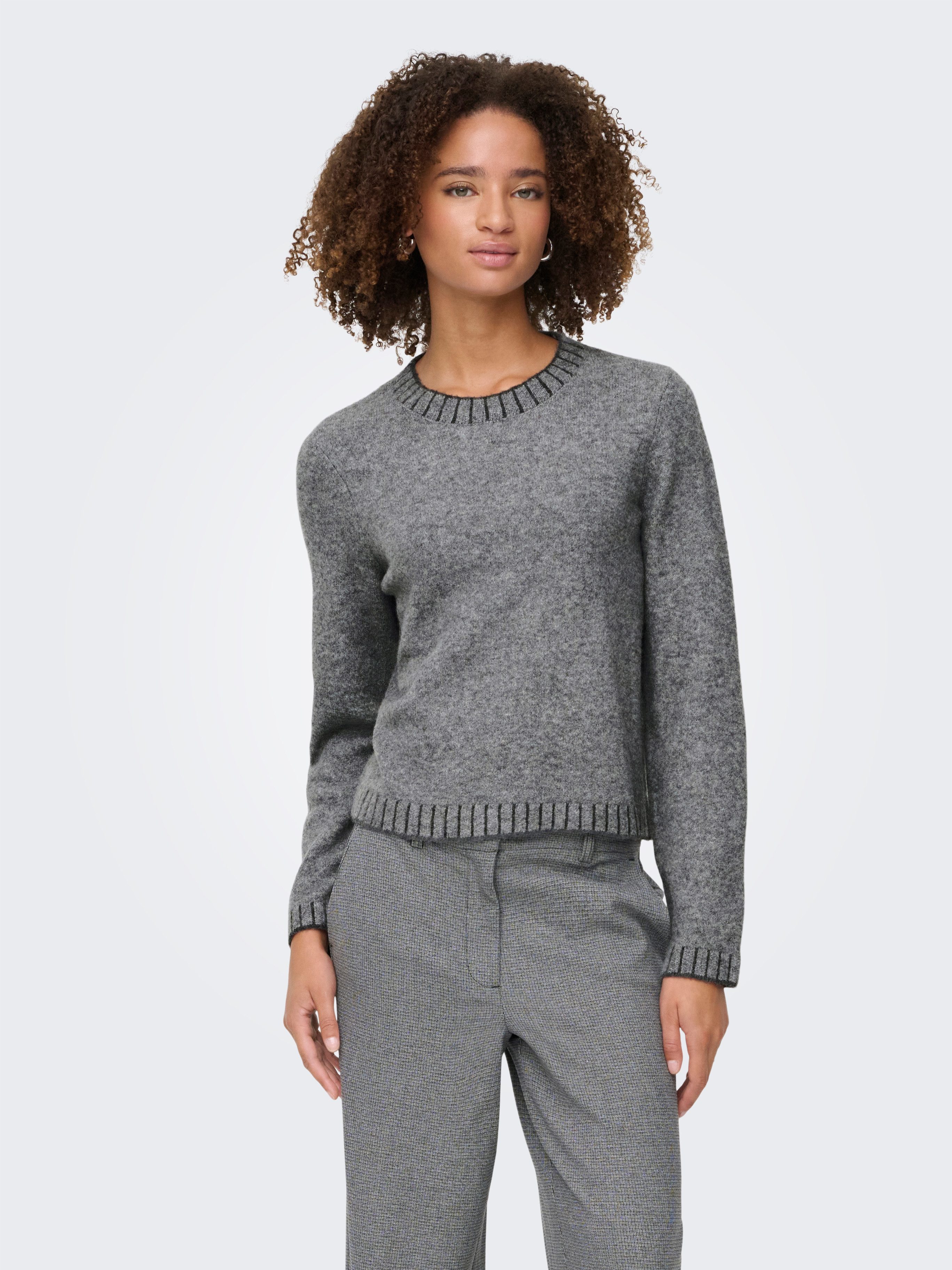 ONLY Strickpullover ONLFINA LS STITCH O-NECK CC KNT günstig online kaufen