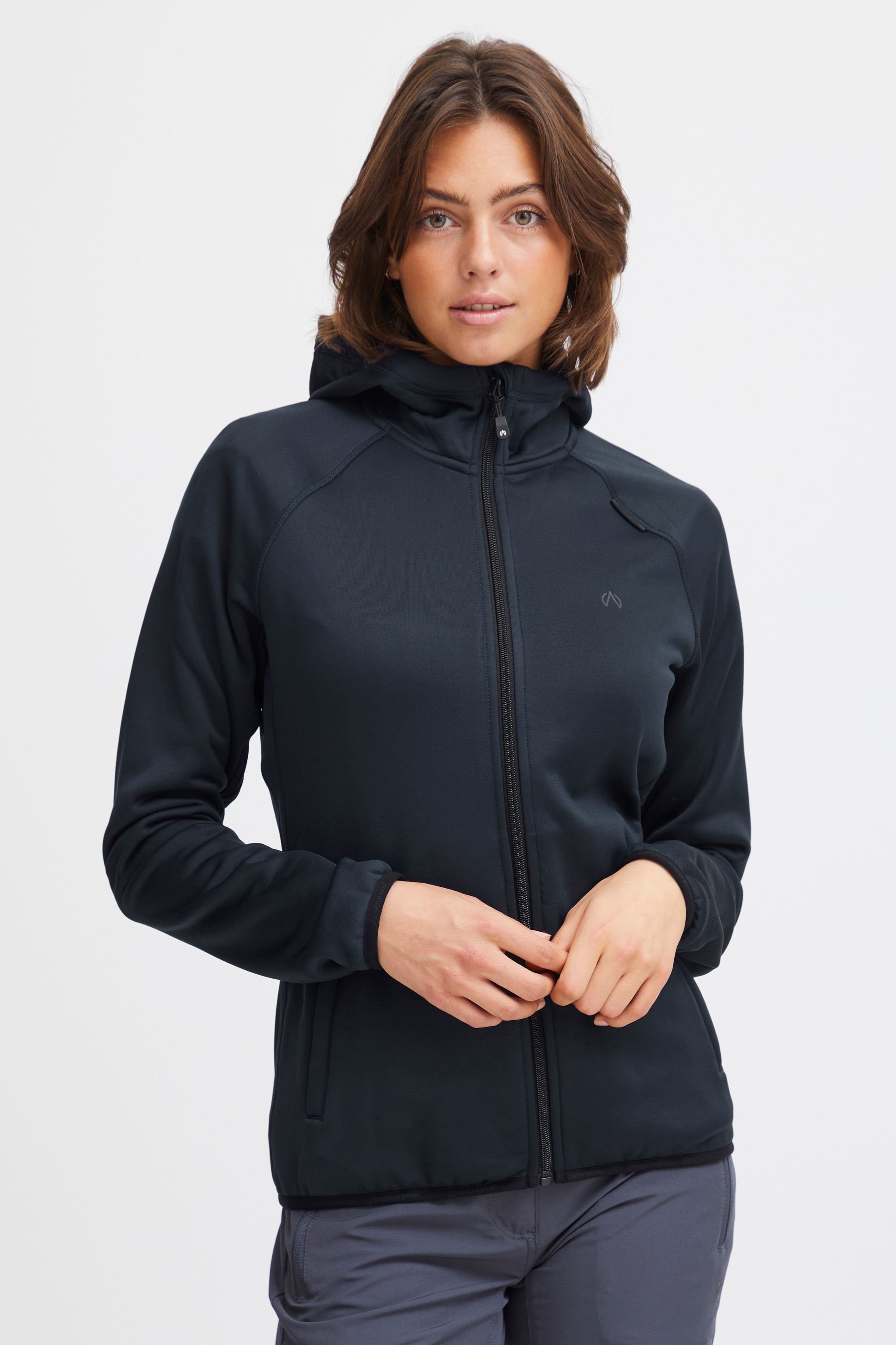 North Bend Fleecejacke NBBerta W 211745MMM Sportliche Fleecejacke mit Kapuze Navy Blazer (2048)