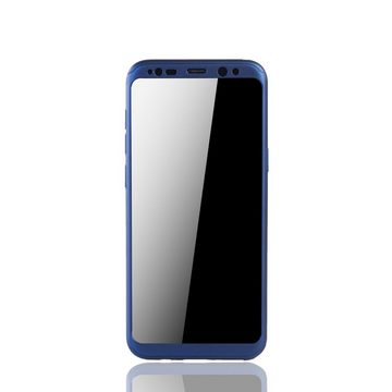 König Design Handyhülle Samsung Galaxy S8 Plus, Samsung Galaxy S8 Plus Handyhülle 360 Grad Schutz Full Cover Blau