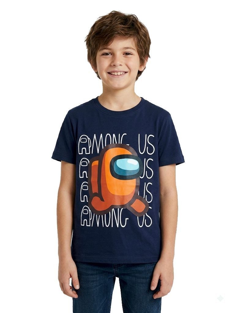 Among Us Print-Shirt Among Us Kinder T-Shirt – Gaming Merch für Jungen & Mädchen 6-12 Jahre Kinder T-Shirt Frühling Sommer