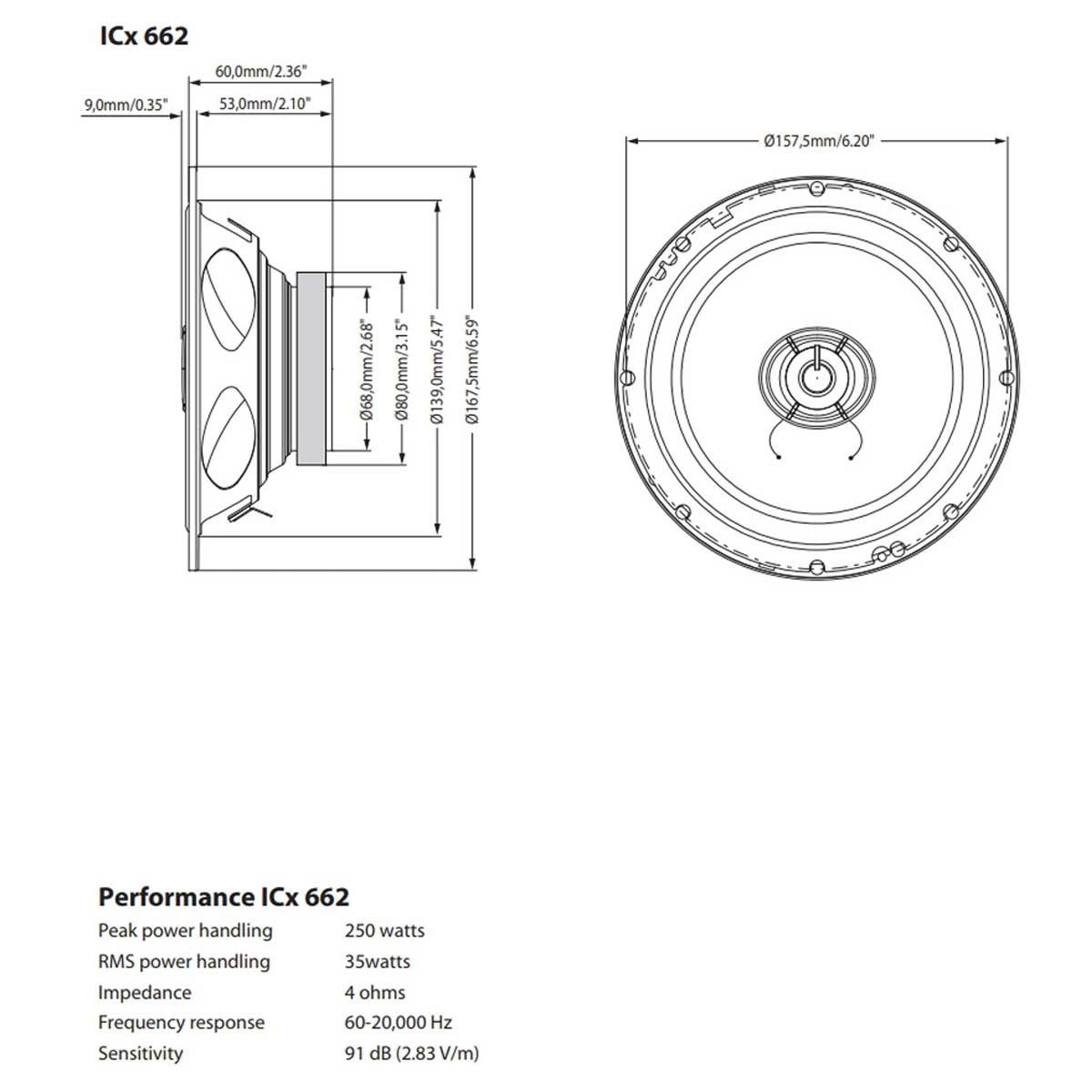 Blaupunkt ICX662 2-Wege Lautsprecher Auto-Lautsprecher (35 W)