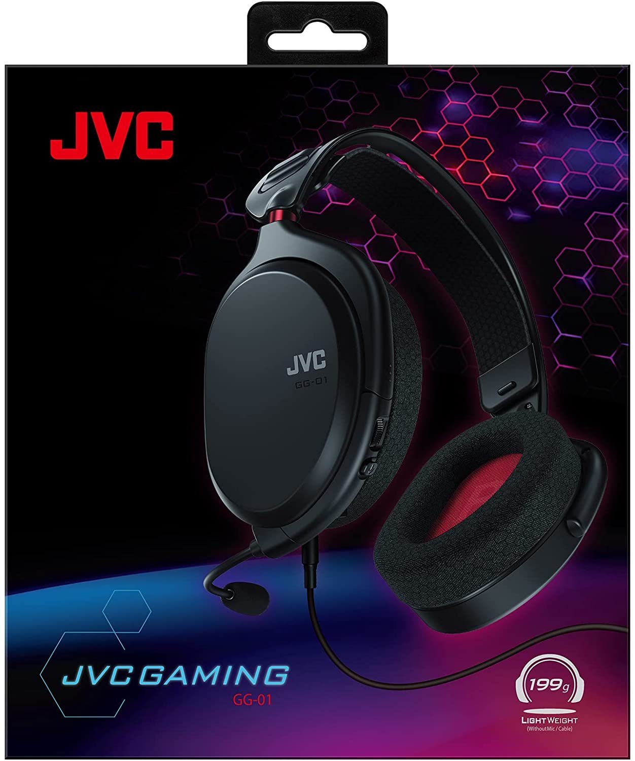 mit kabelgebunden, Over-Ear Mikrofon, GG-01BQ JVC Gaming-Kopfhörer Gaming-Headset Schwarz