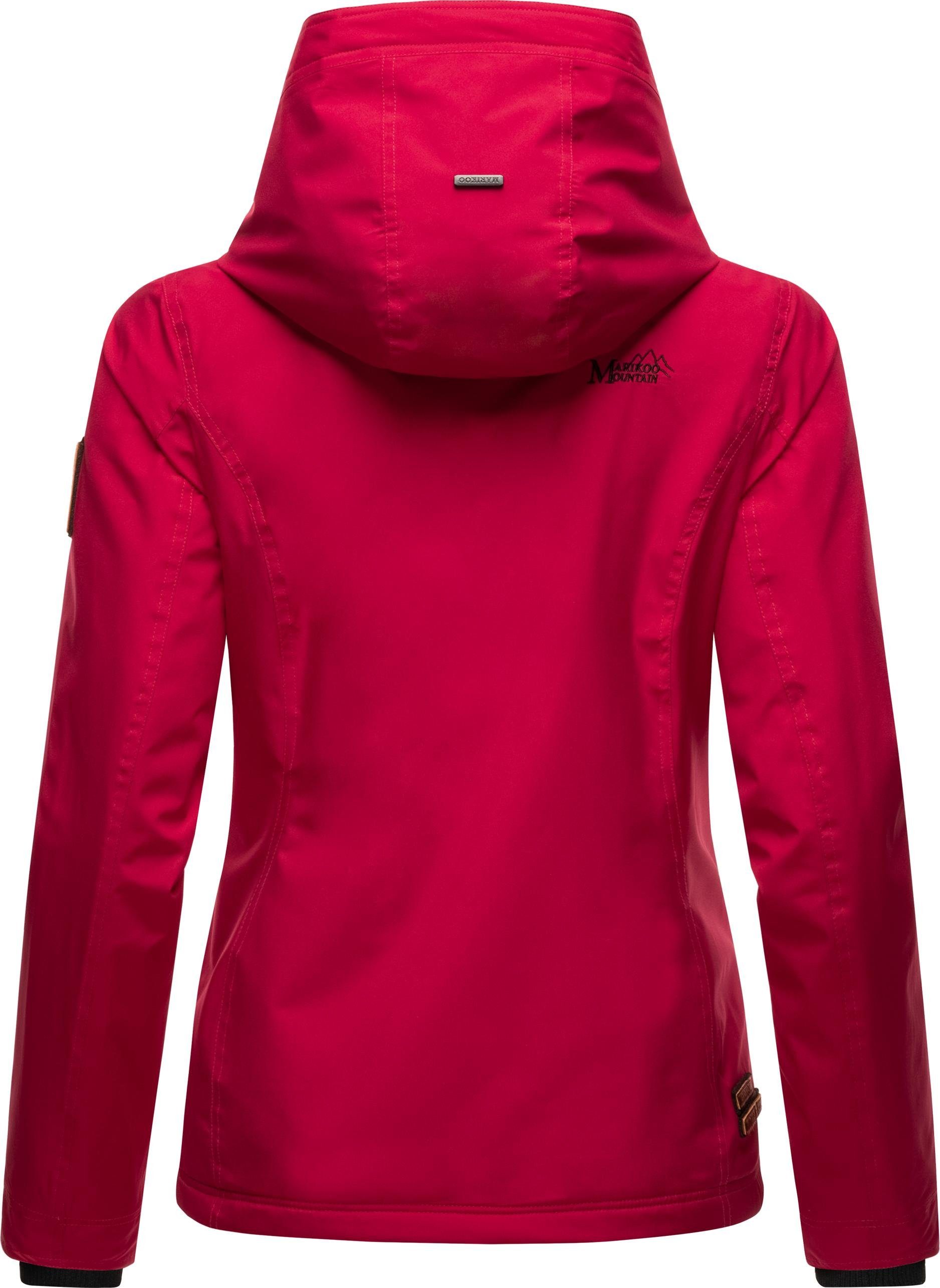 Marikoo Outdoorjacke Erdbeere sportliche Funktionsjacke mit Kapuze