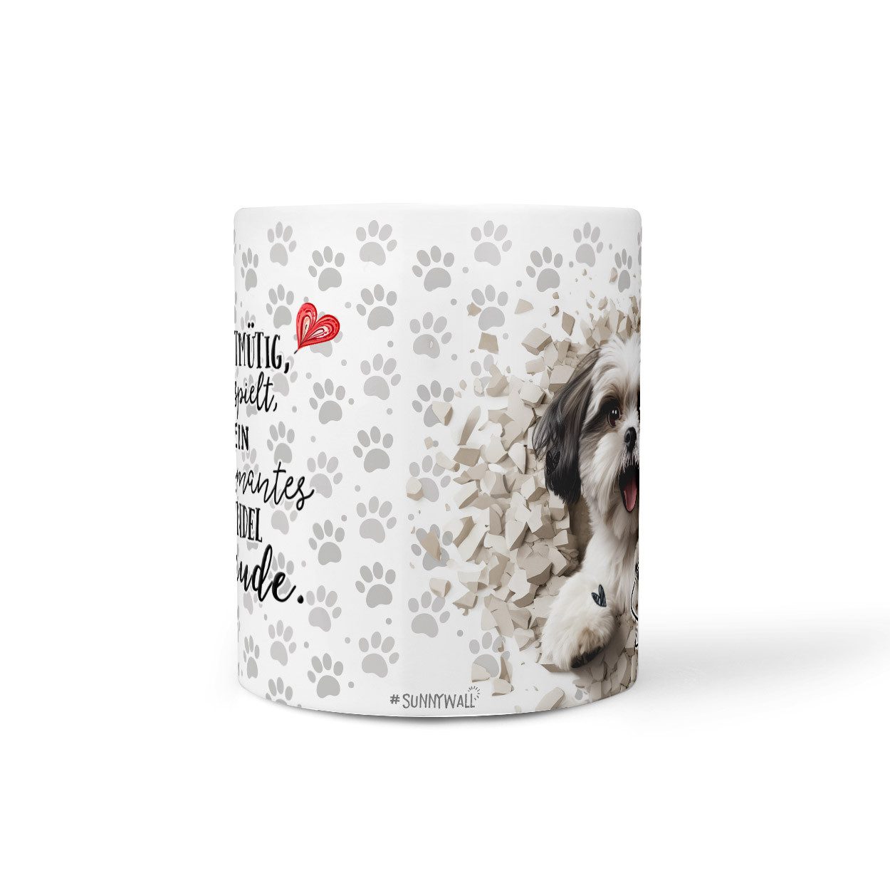 Sunnywall Tasse Shih Tzu - Hund Hunderasse - Geschenk für Hundeliebhaber, Keramik, inkl. Geschenkkarte