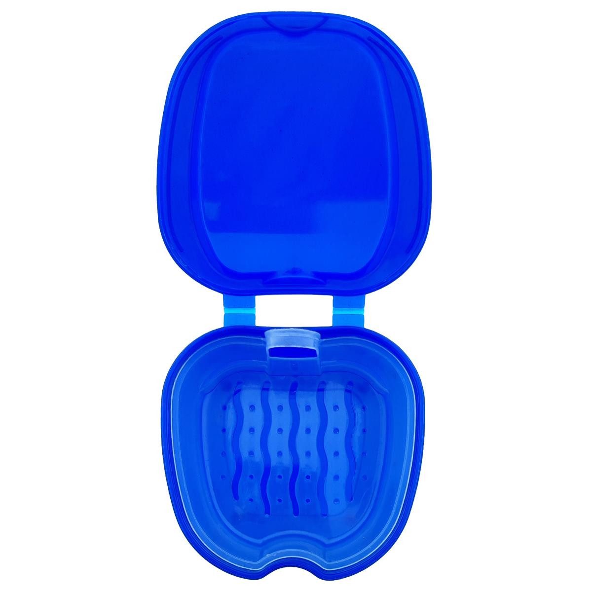 varivendo Zahndose Reinigungsdose Prothesen Zahnspangen Behälter Blau 90x75x75mm (Stück, 1 St., Reinigungsdose), Gebissaufbewahrung Prothesendose Zahndose – Bild 5 von 5