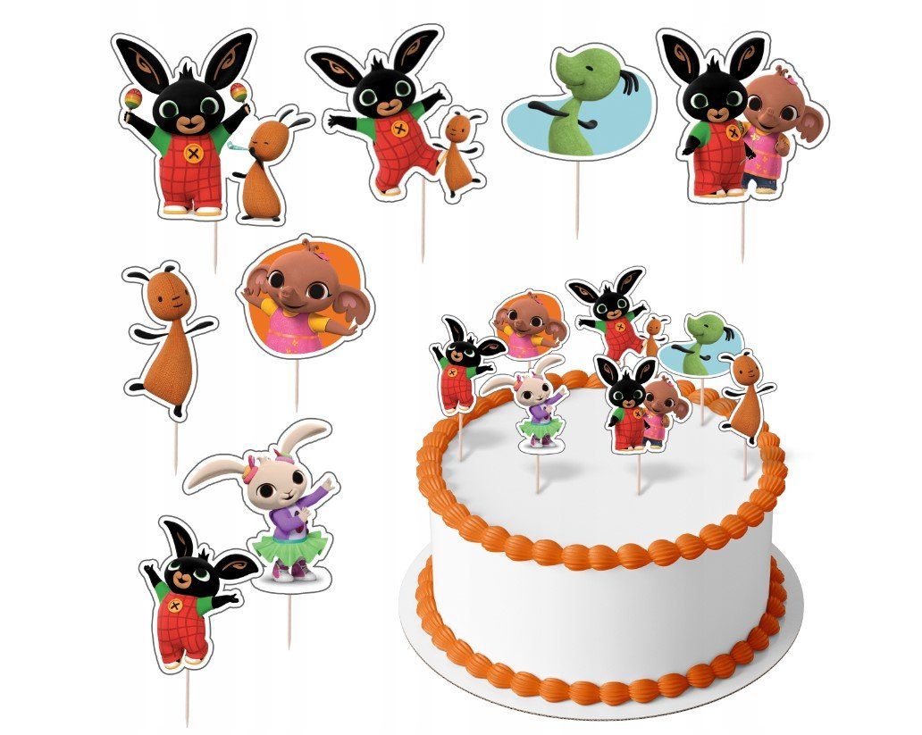 Festivalartikel Tortenstecker Bing Topper Set 8 Stk Geburstag Torten Deko Kuchen Junge dodo