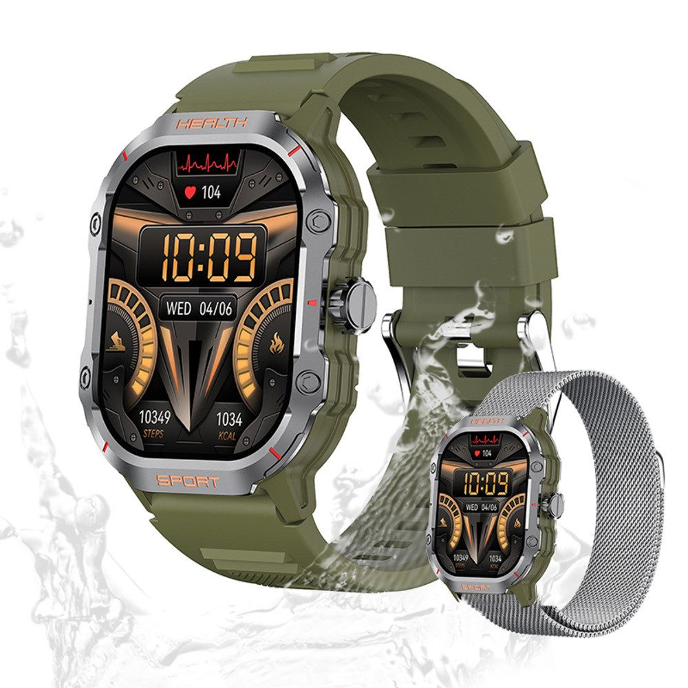 Herren's AMOLED Display 260mAh Akku IP67 Wasserdicht Smartwatch