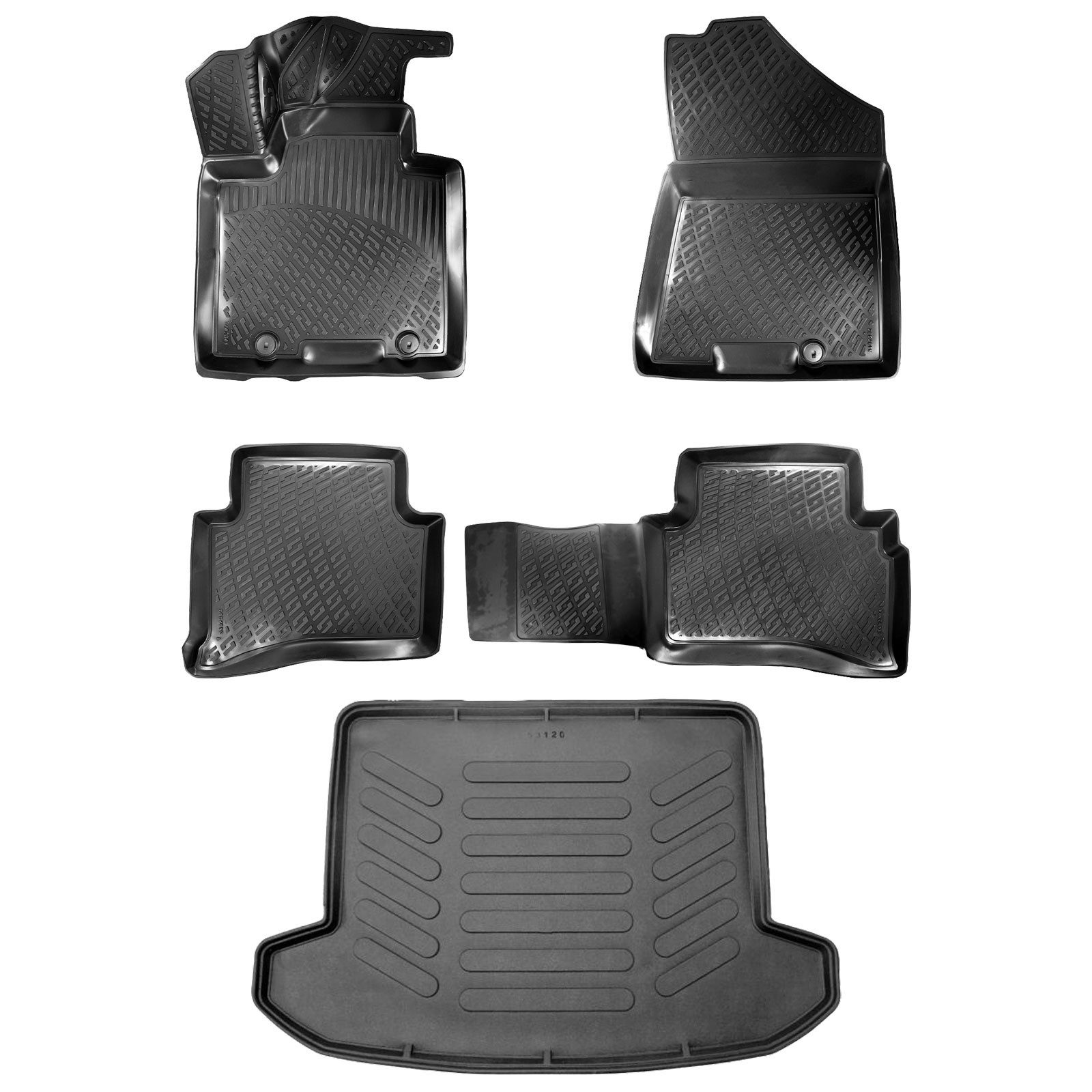 fussmattenprofi.com Auto-Fußmatten 3D Gummimatten & Kofferraumwanne Set Hyundai TUCSON (3.Gen) 2015-2020