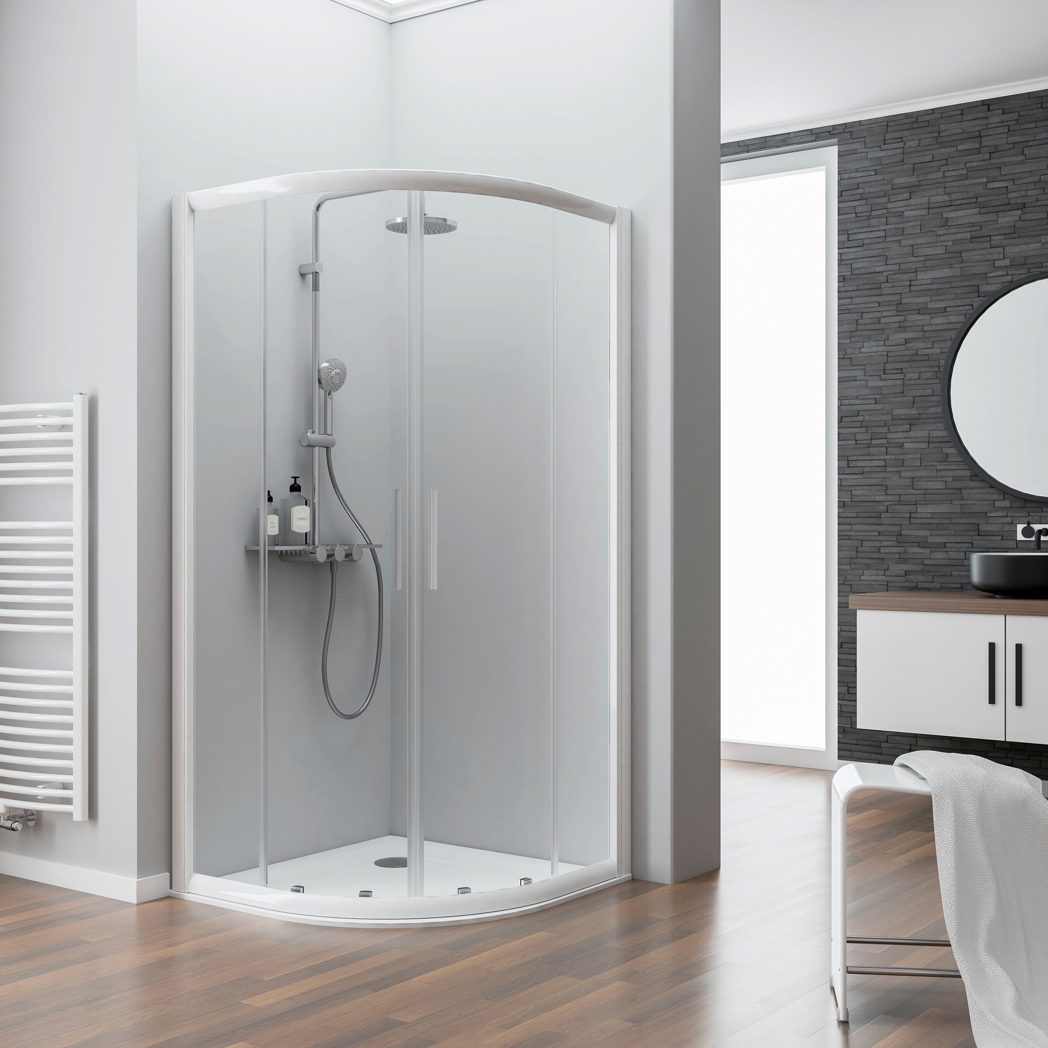 Schulte Runddusche »Kristall Trend«, BxT: 90x90 cm, Sicherheitsglas