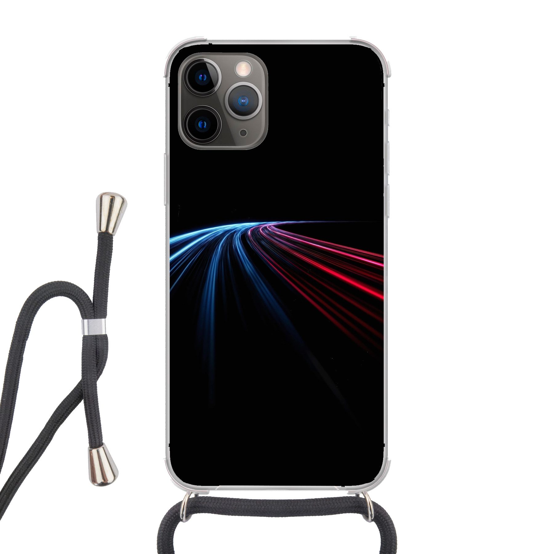 MuchoWow Handyhülle für Apple iPhone 13 Pro 3-2, Tragbare Handyhüllen mit Kette zum umhängen, Handykette Handyband