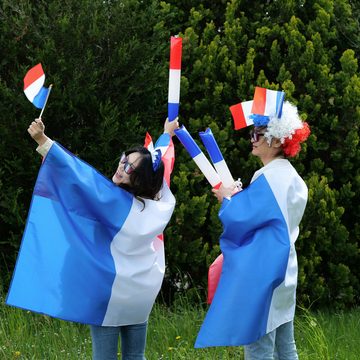 GalaxyCat Kostüm Fußball EM 2024 Frankreich Fan Set für Damen, 11-teilig, Fan Paket, Fan Paket Frankreich