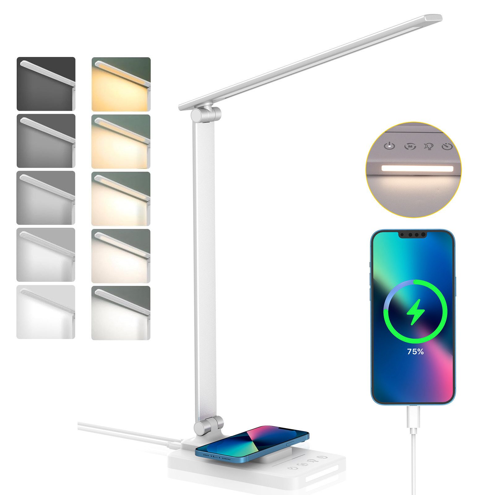 BlingBin LED Schreibtischlampe Nachttischlampe, Tischlampe mit günstig online kaufen