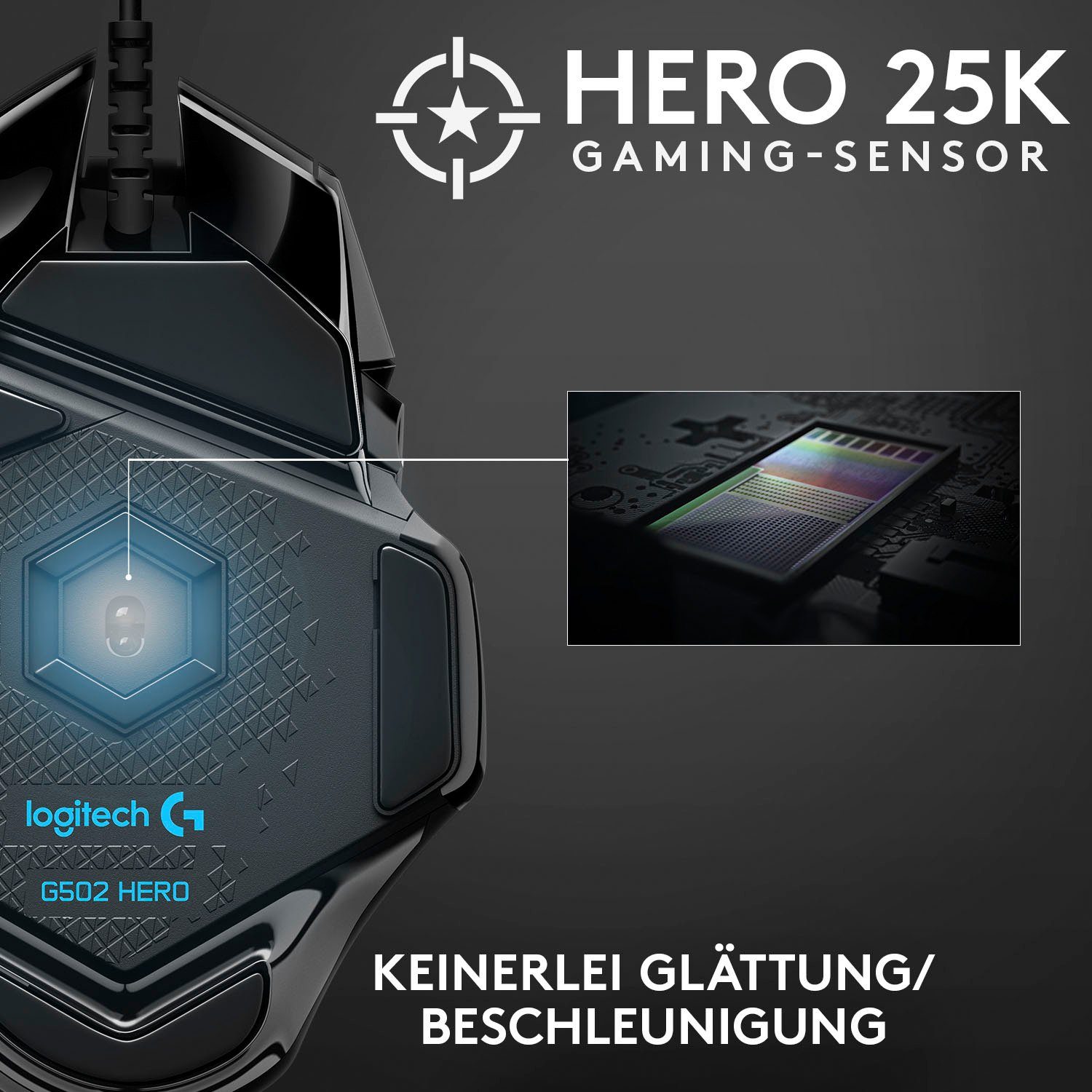 HERO Logitech High Performance (kabelgebunden) G Gaming-Maus G502